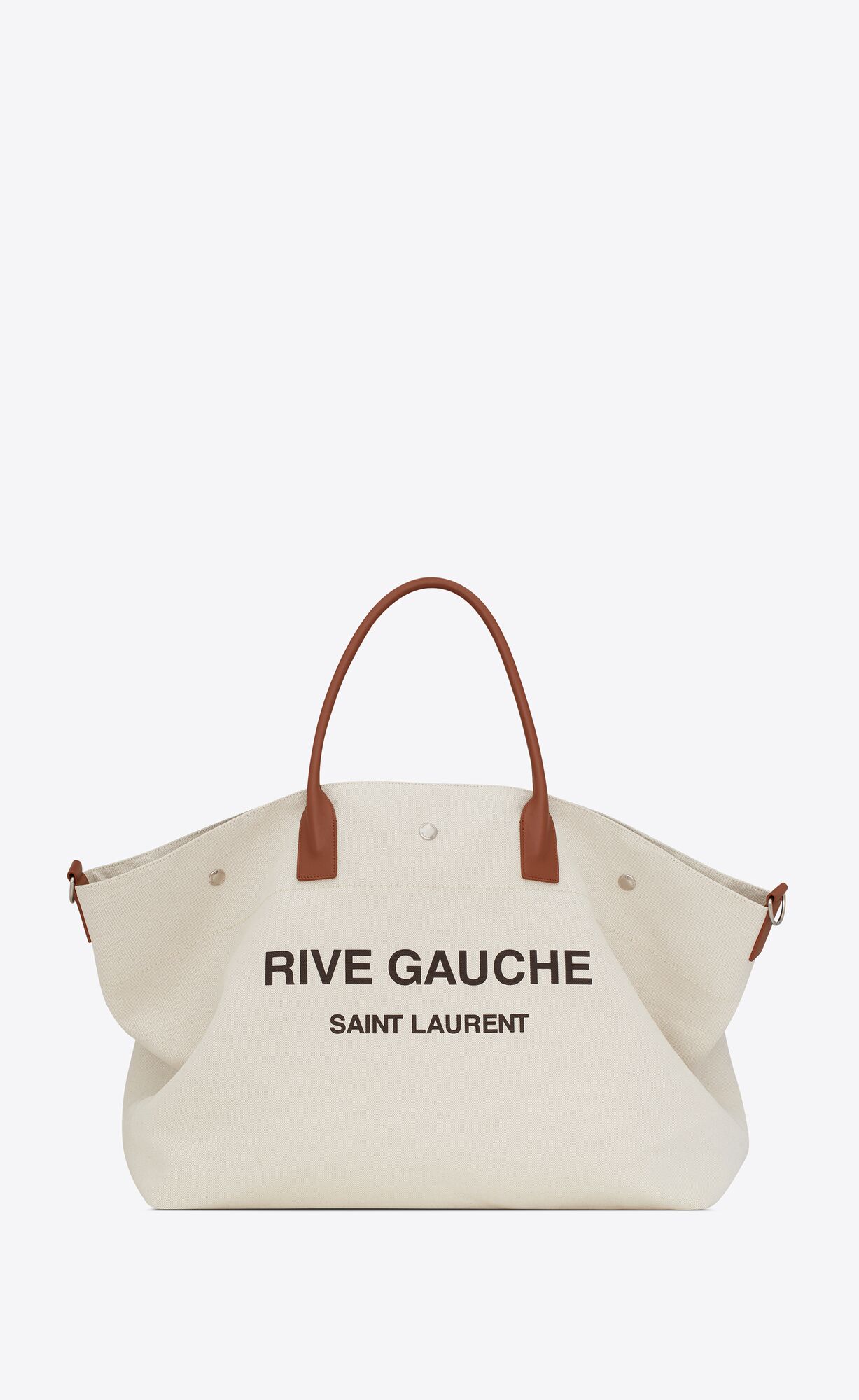 YSL Rive Gauche Maxi Shopping Bag In Printed Canvas And Smooth Leder Dunkelrot | 58093-ENBT