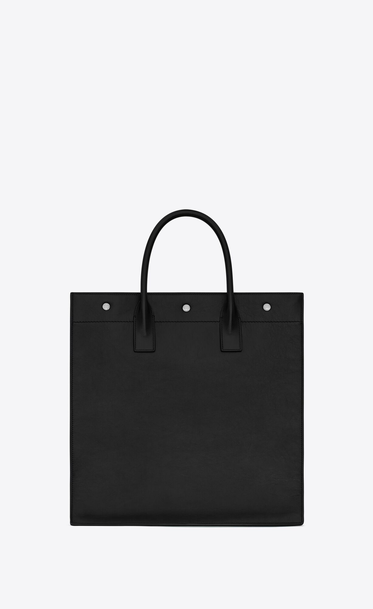 YSL Rive Gauche North/South Tote Bag In Smooth Leder Schwarz | 25371-JXLR