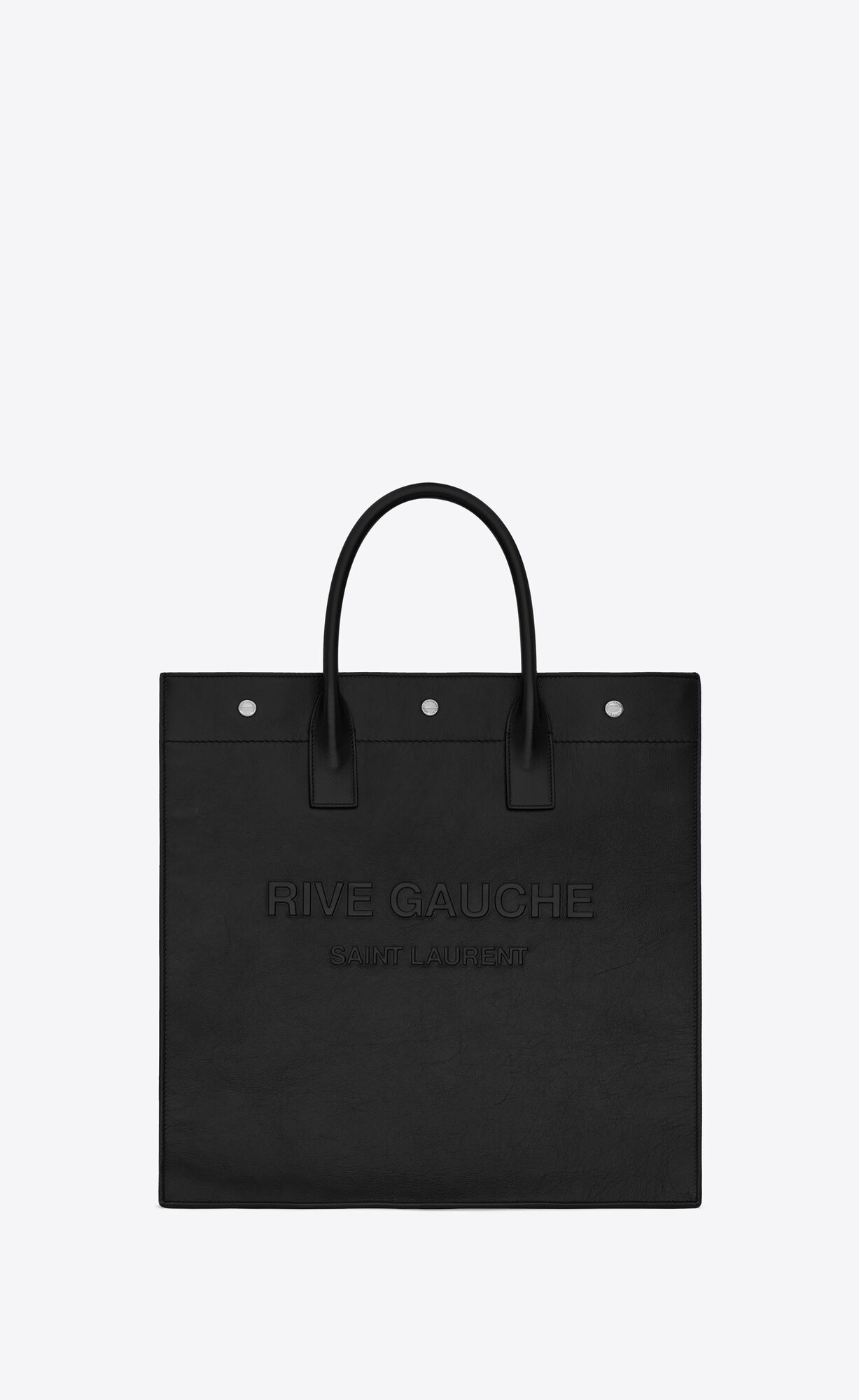 YSL Rive Gauche North/South Tote Bag In Smooth Leder Schwarz | 25371-JXLR