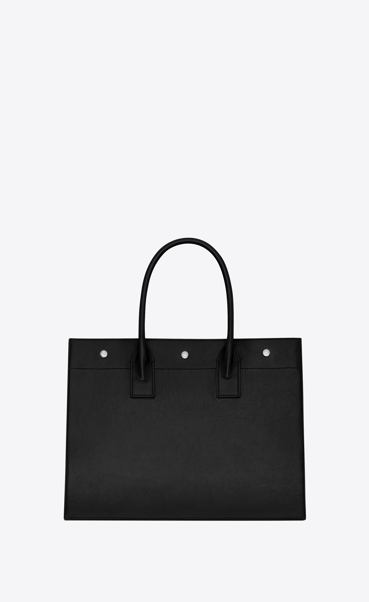 YSL Rive Gauche Small Tote Bag In Smooth Leder Noir | 70256-SHTX