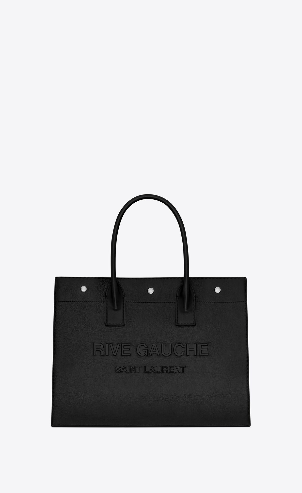 YSL Rive Gauche Small Tote Bag In Smooth Leder Noir | 70256-SHTX