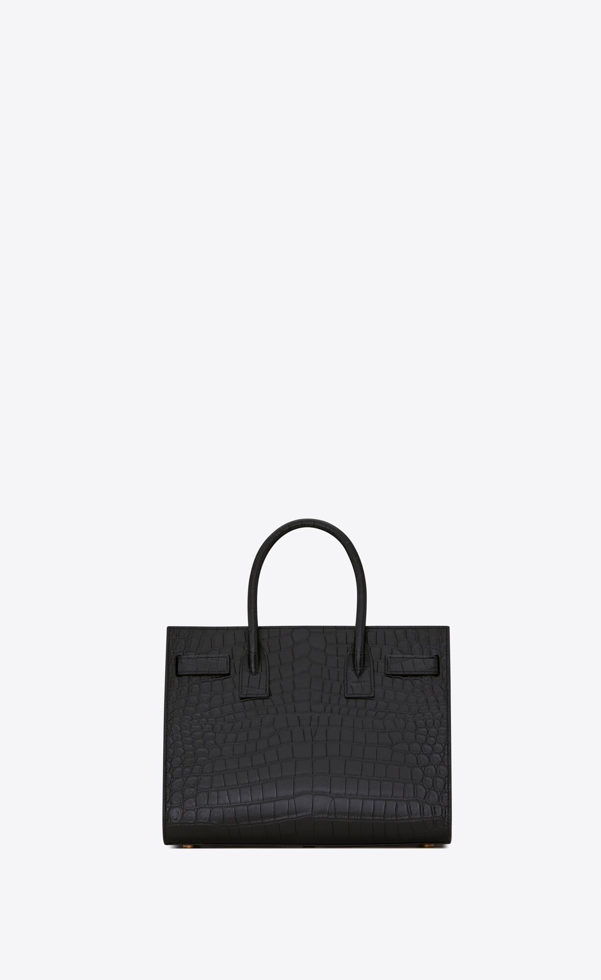 YSL Sac De Jour Baby In Crocodile-embossed Matte Leder Schwarz | 92567-VZSP