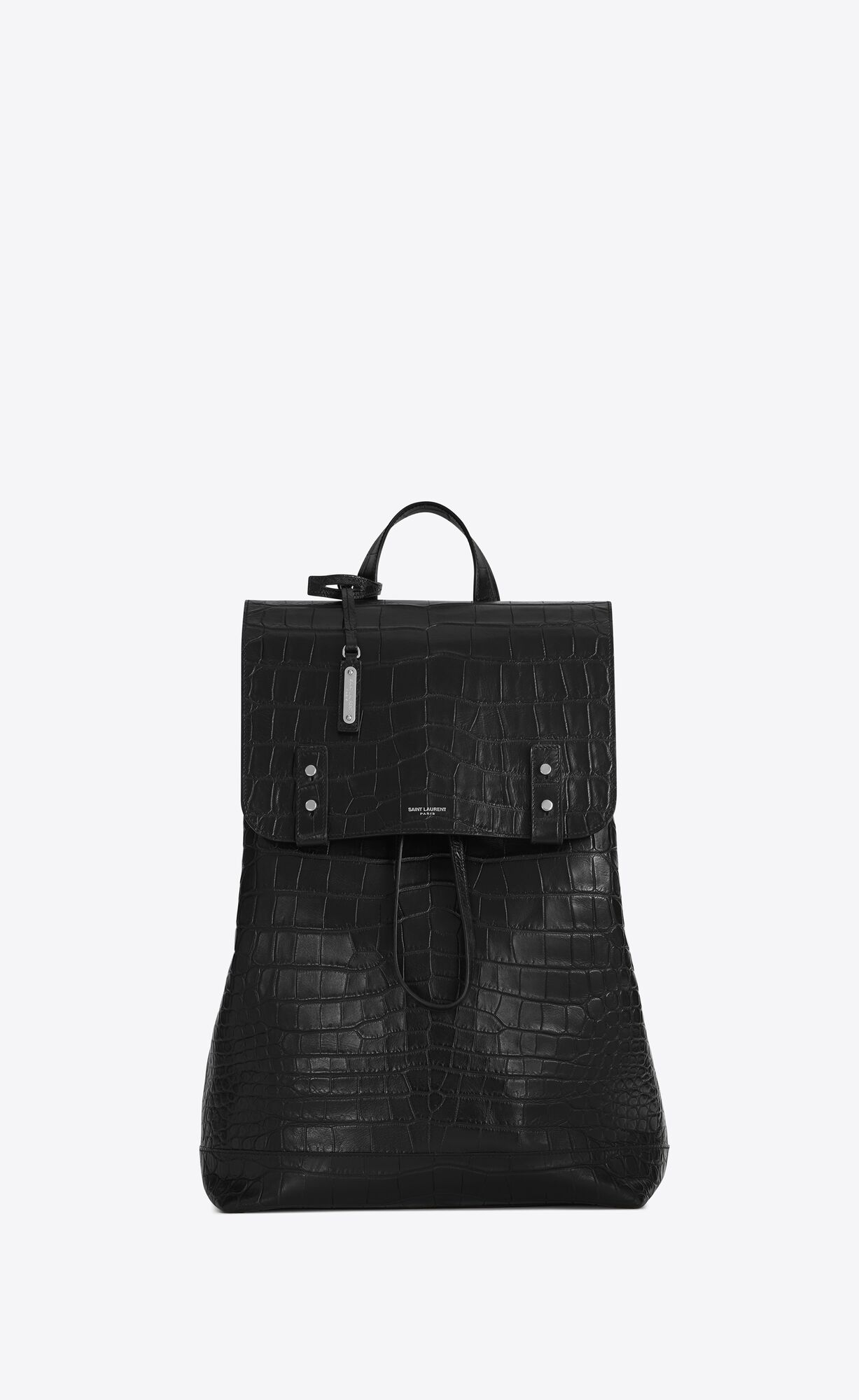 YSL Sac De Jour Backpack In Crocodile-embossed Leder Schwarz | 26908-JOHI