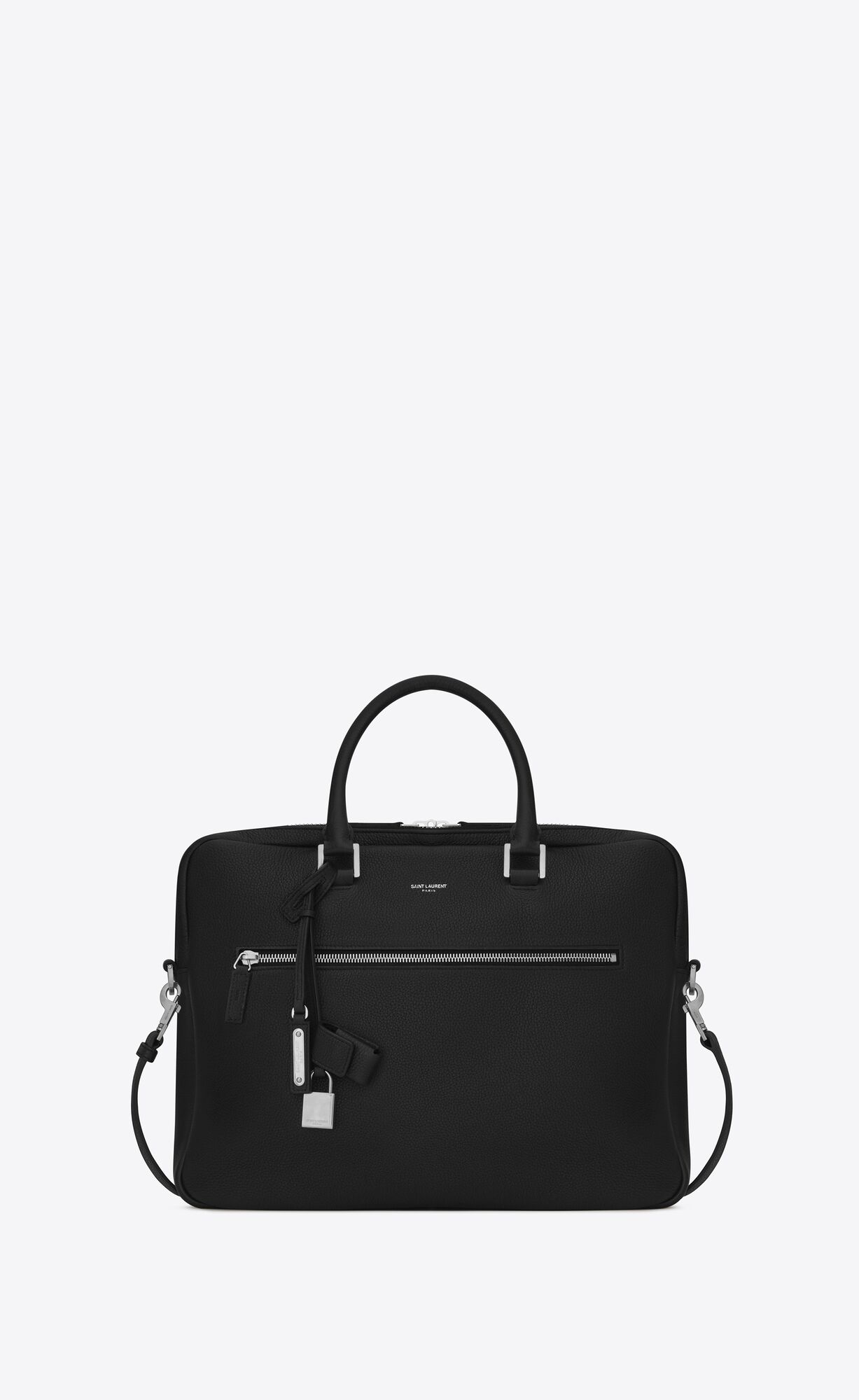 YSL Sac De Jour Briefcase In Grained Leder Schwarz | 12843-NVPZ