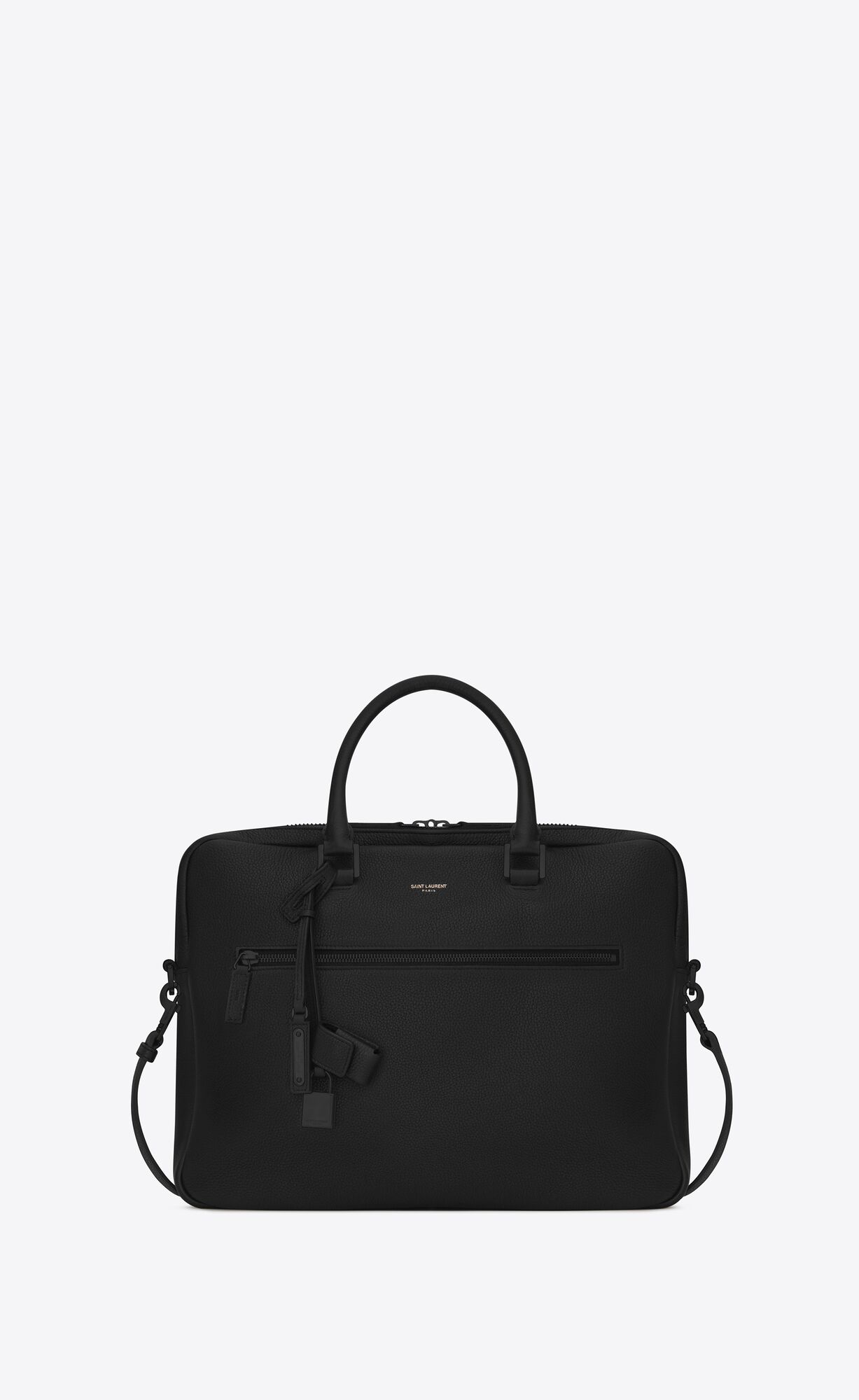 YSL Sac De Jour Briefcase In Grained Leder Schwarz | 25648-HUDZ