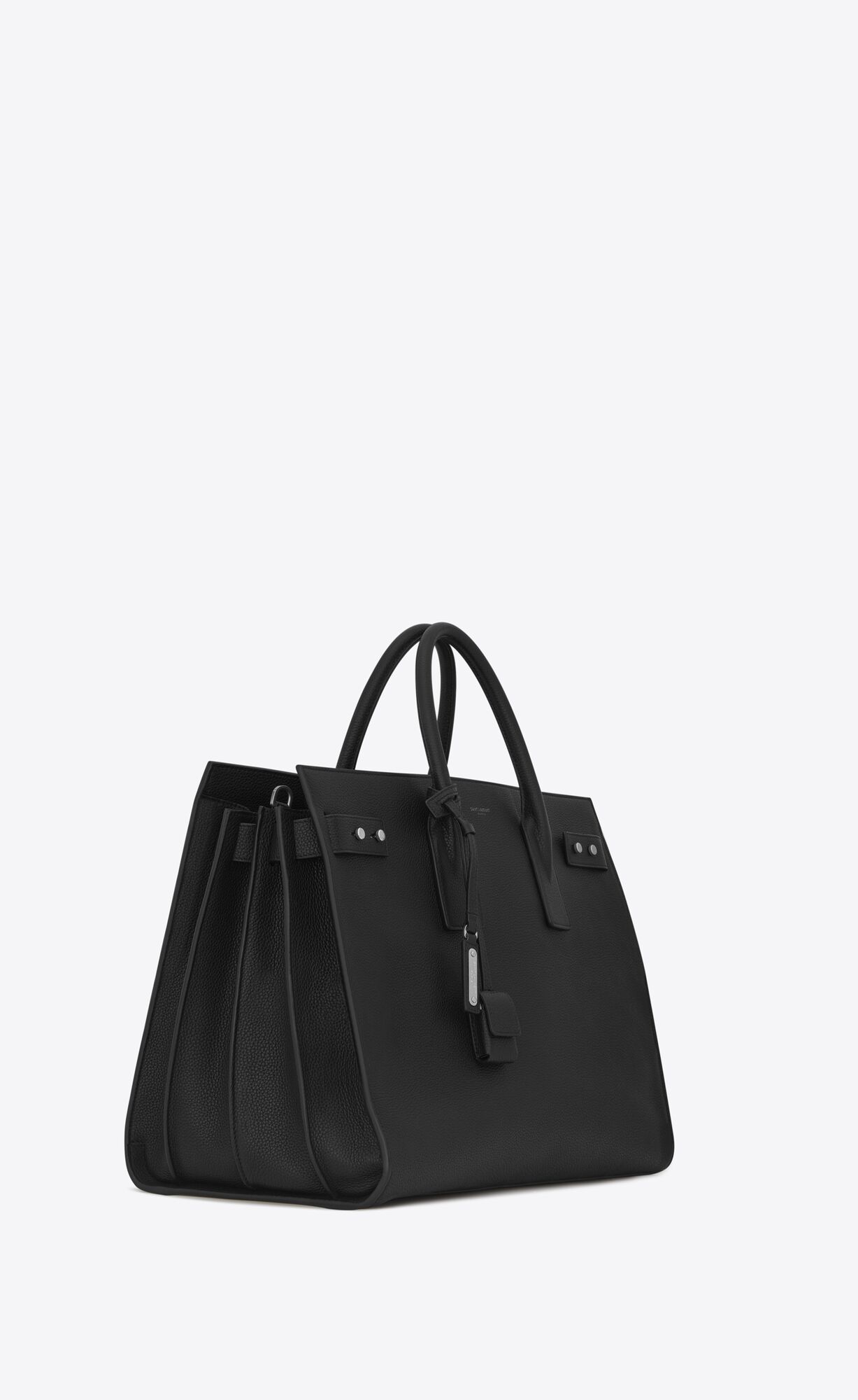 YSL Sac De Jour Large In Grained Leder Schwarz | 27834-NBHS