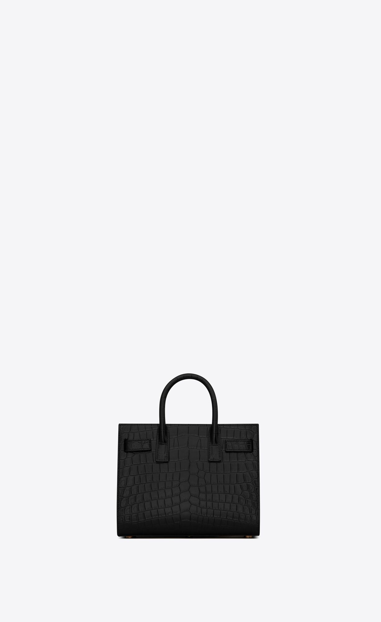 YSL Sac De Jour Nano In Crocodile-embossed Matte Leder Schwarz | 14268-FJYU