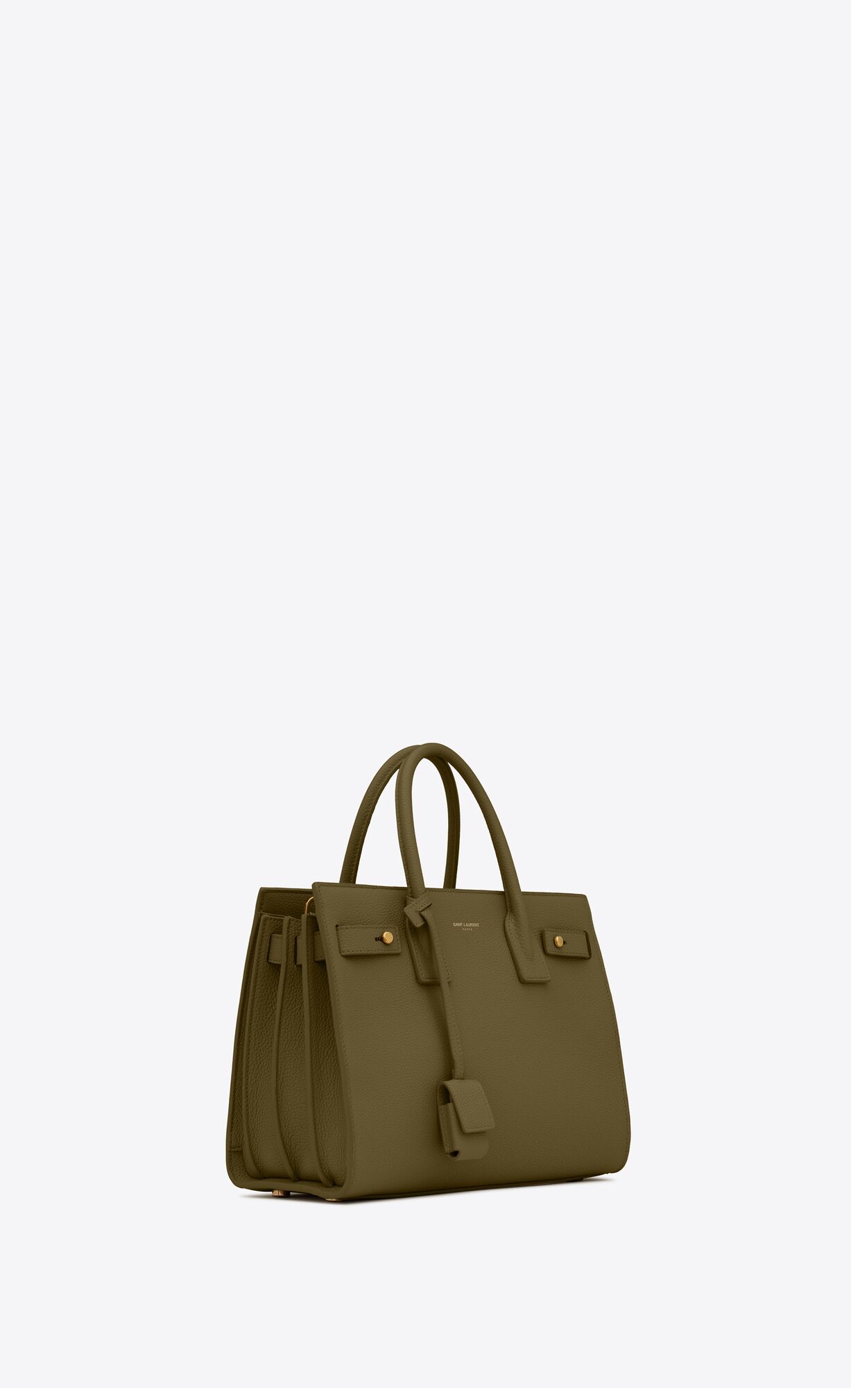 YSL Sac De Jour Supple Baby In Grained Leder Olivgrün Grün | 87361-UPDT