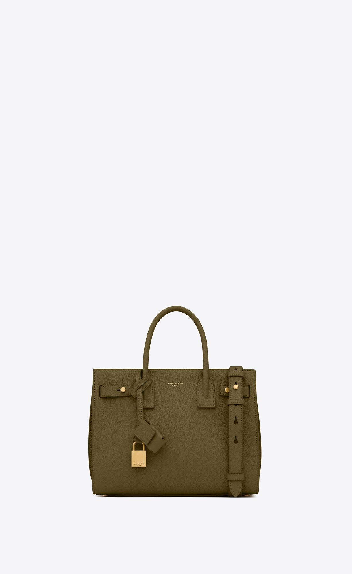 YSL Sac De Jour Supple Baby In Grained Leder Olivgrün Grün | 87361-UPDT