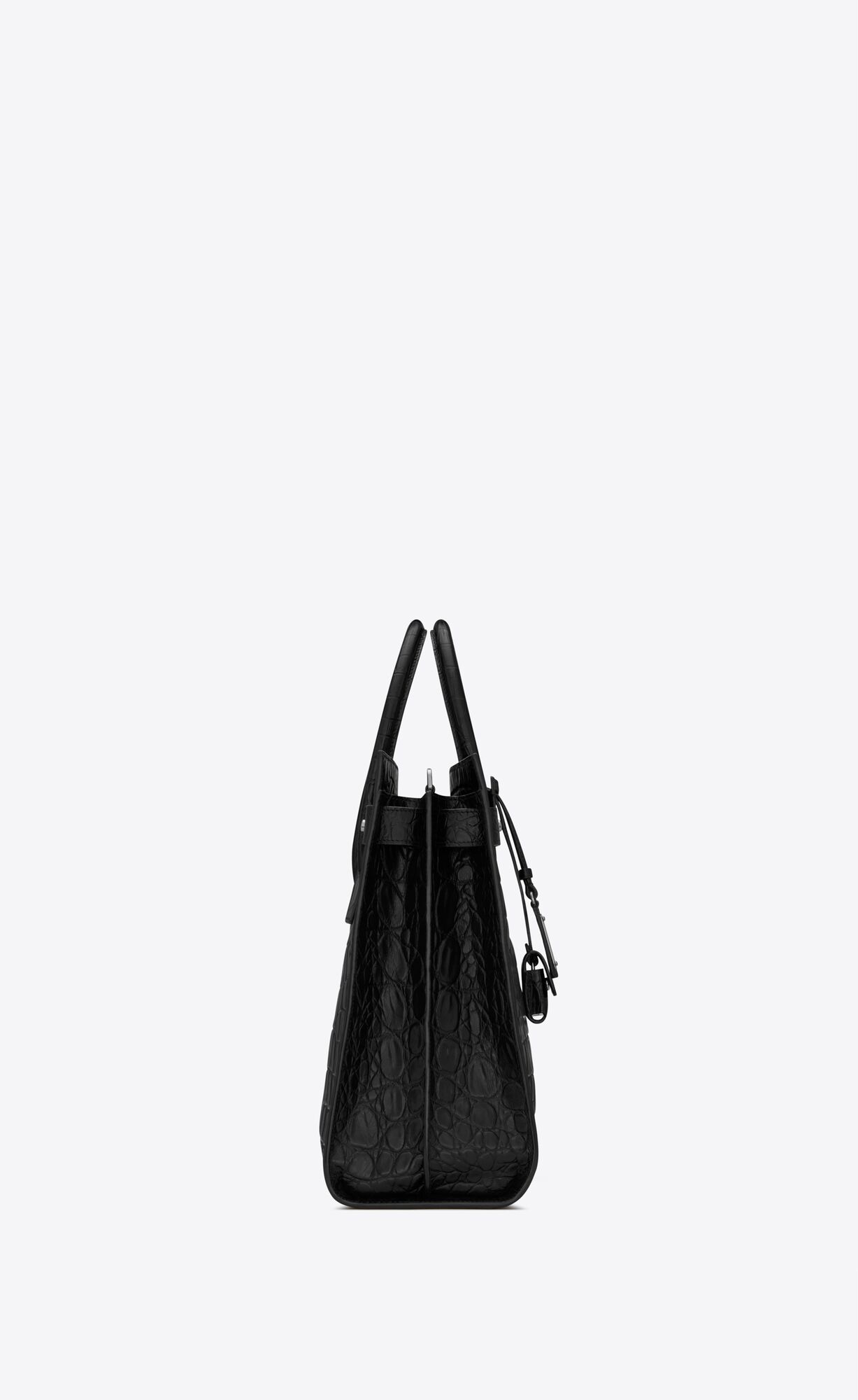 YSL Sac De Jour Thin Large In Crocodile-embossed Leder Schwarz | 91038-YPSV