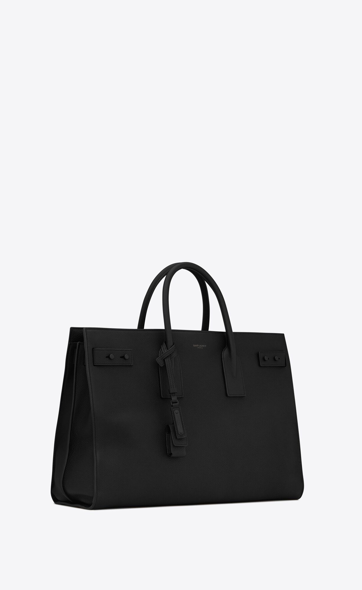 YSL Sac De Jour Thin Large In Grained Leder Schwarz | 41623-ORPD