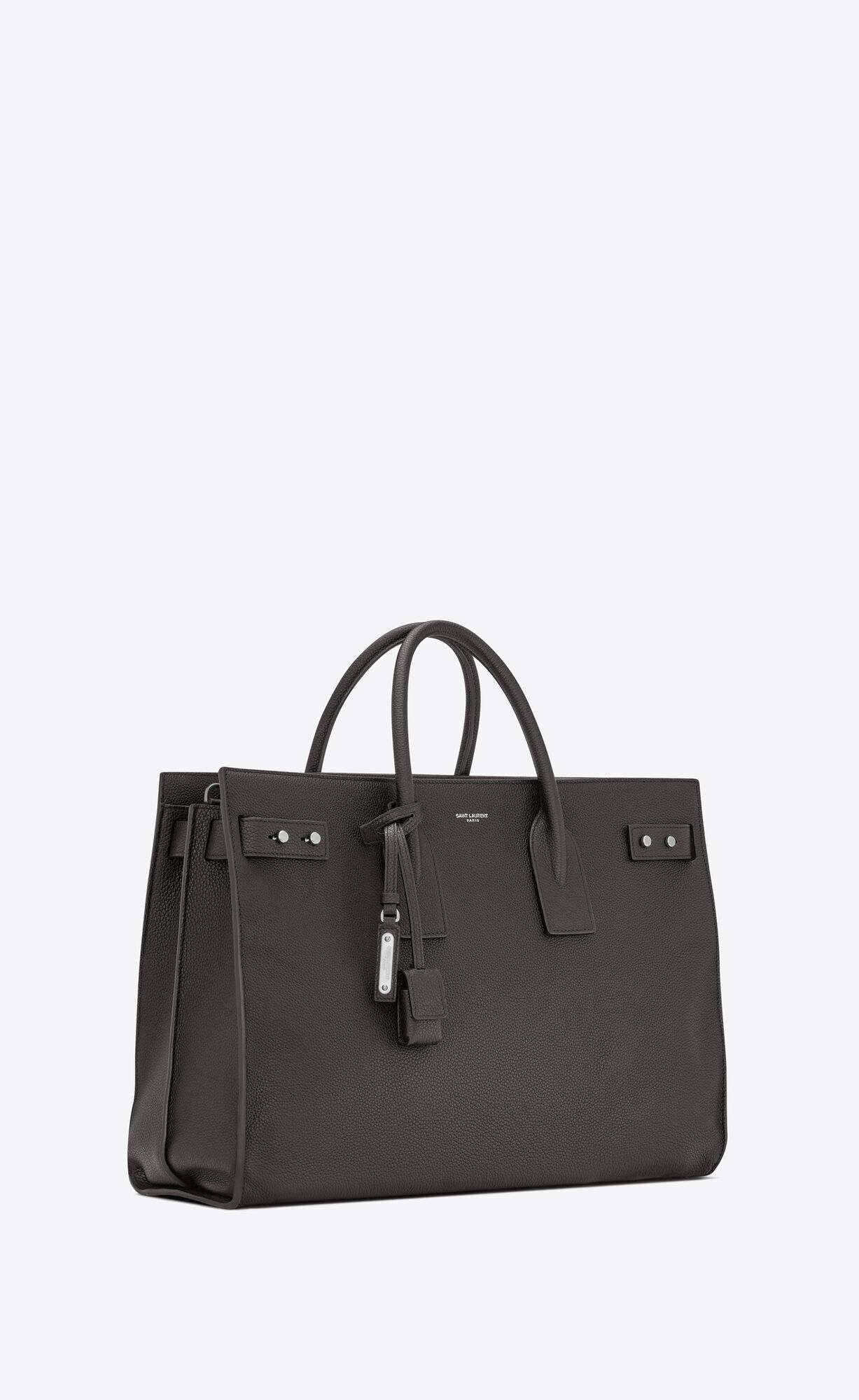 YSL Sac De Jour Thin Large In Grained Leder Storm | 89143-DGVP