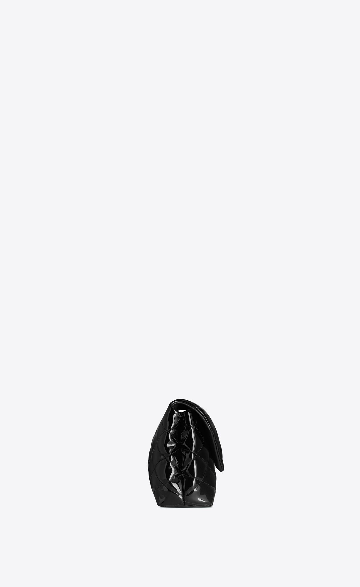 YSL Sade Large Clutch In Lack Canvas Schwarz | 04712-MZKD