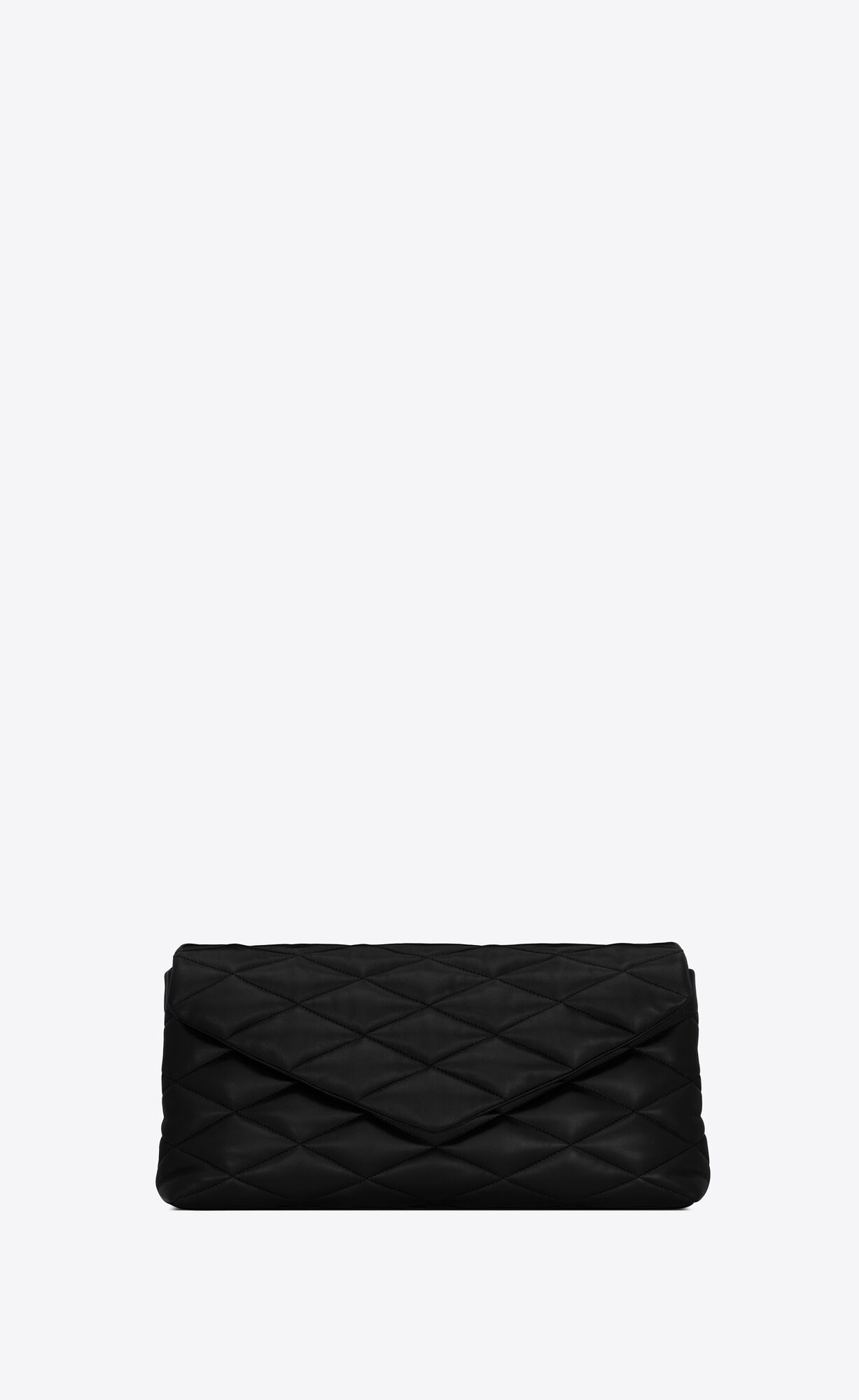 YSL Sade Large Clutch In Lambskin Schwarz | 83069-VWFE