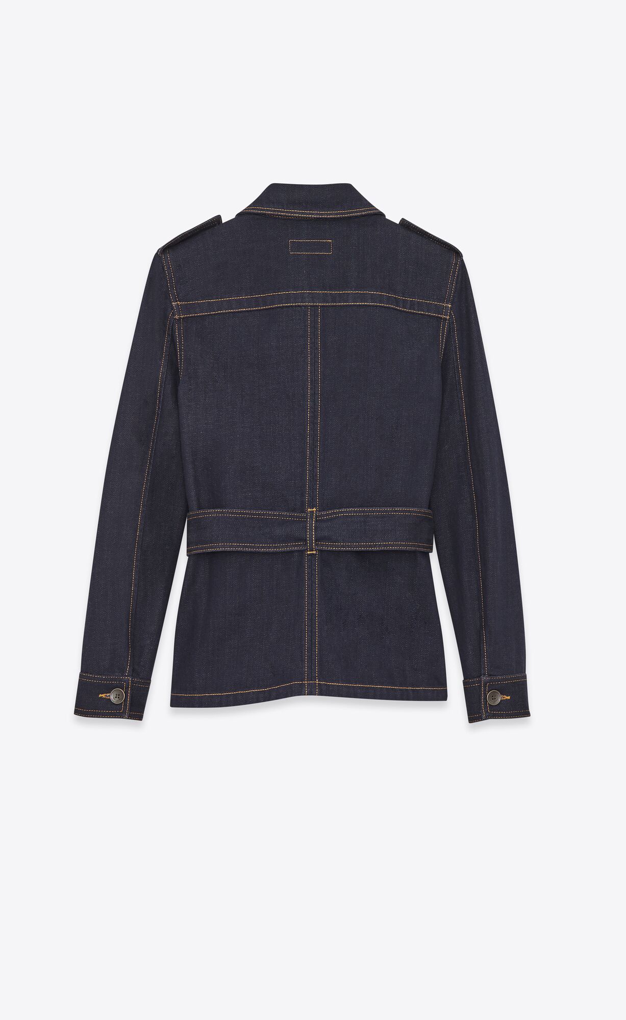 YSL Saharienne Jacket Tiefesblau | 19024-TWZE