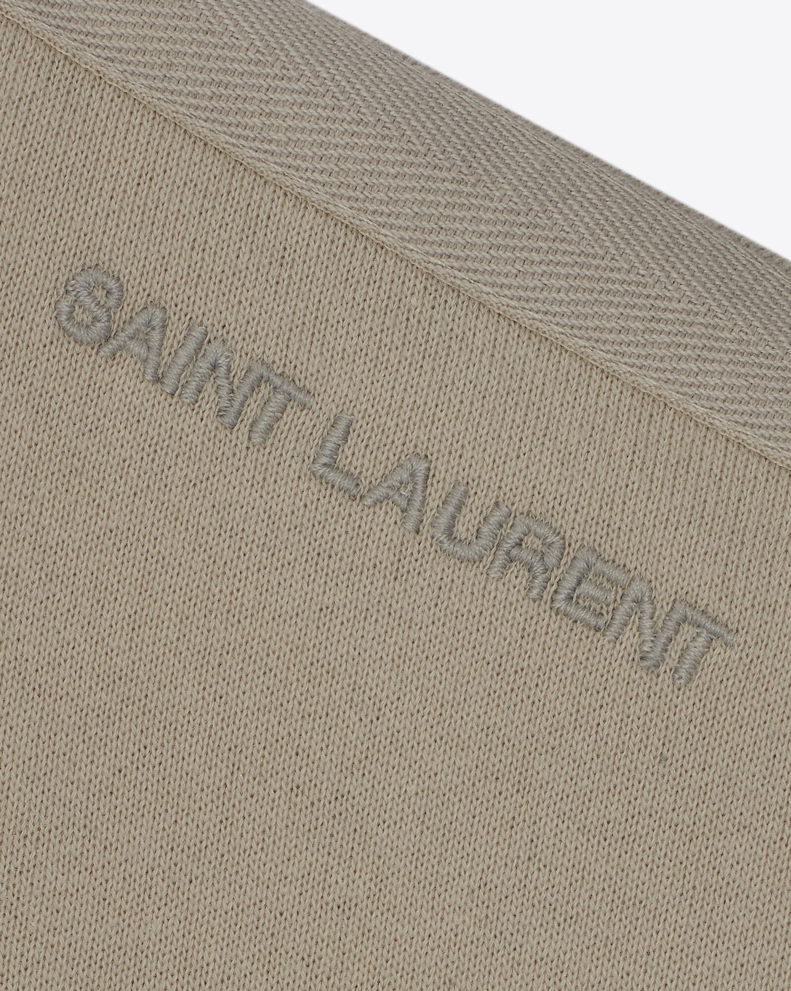 YSL Saint Laurent Cropped Sweatshirt Mastic | 51364-DUKO