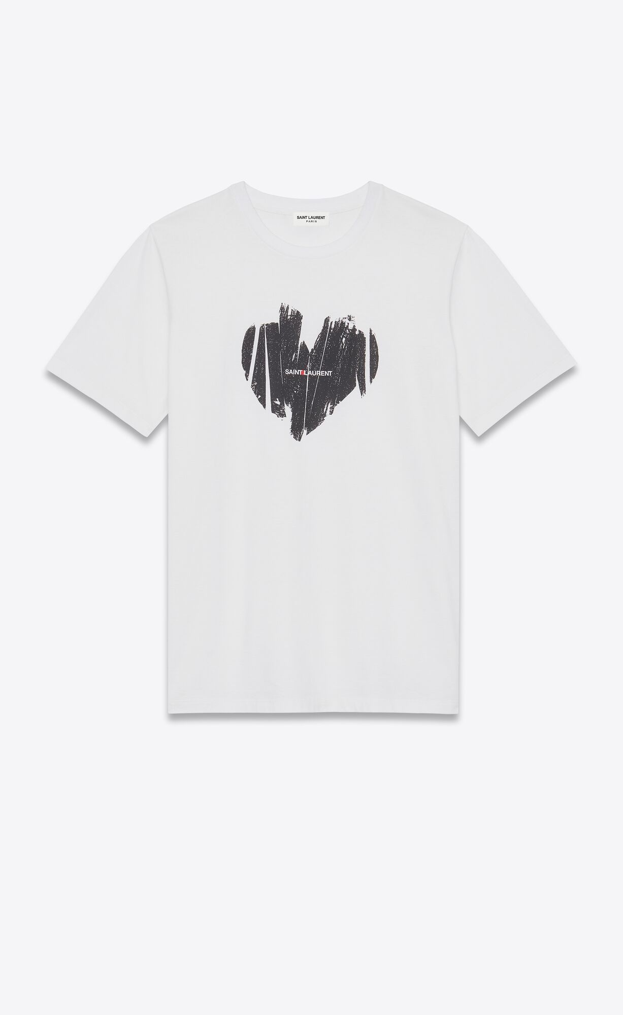 YSL Saint Laurent Heart T-shirt Beige | 07261-HIJW