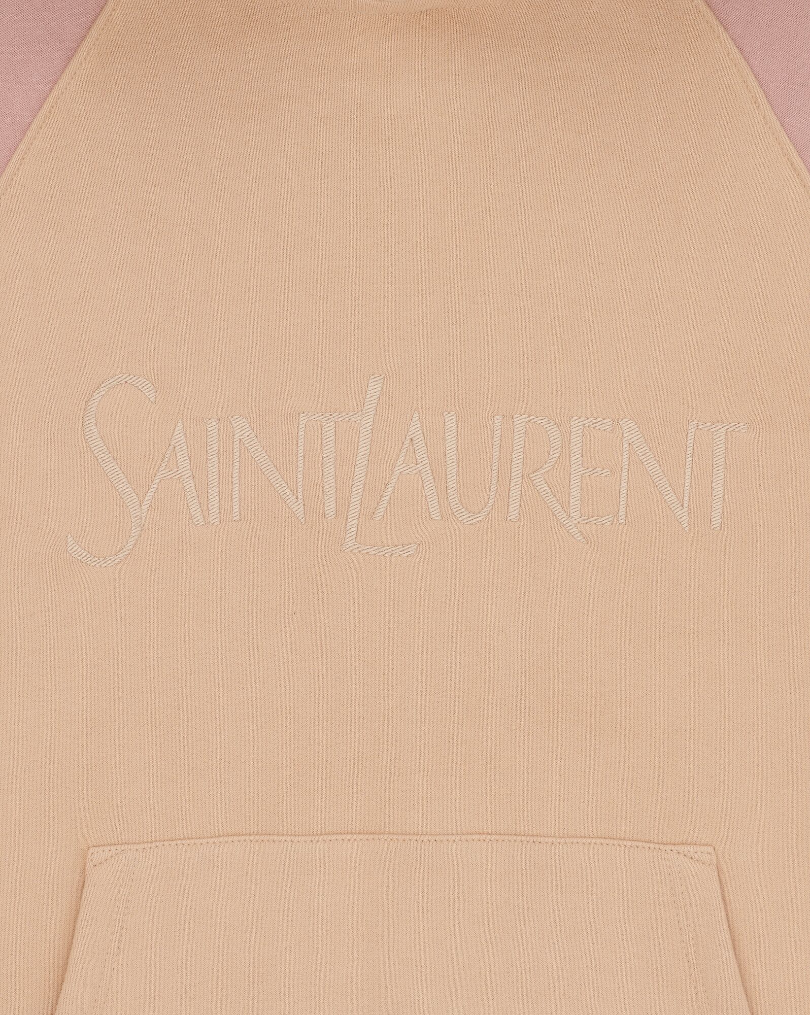 YSL Saint Laurent Hoodie Beige Rosa | 36197-XHUY