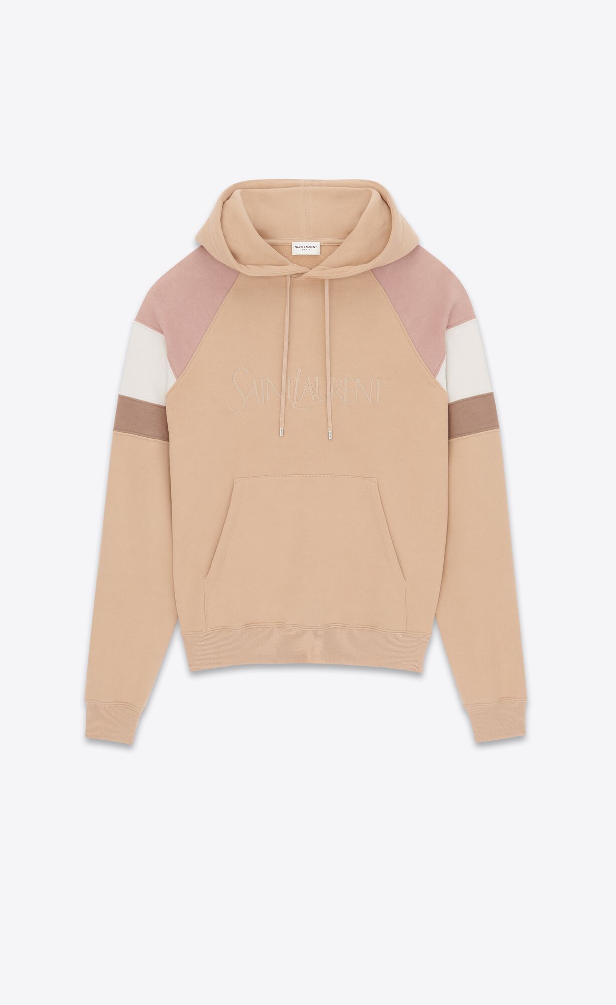 YSL Saint Laurent Hoodie Beige Rosa | 36197-XHUY