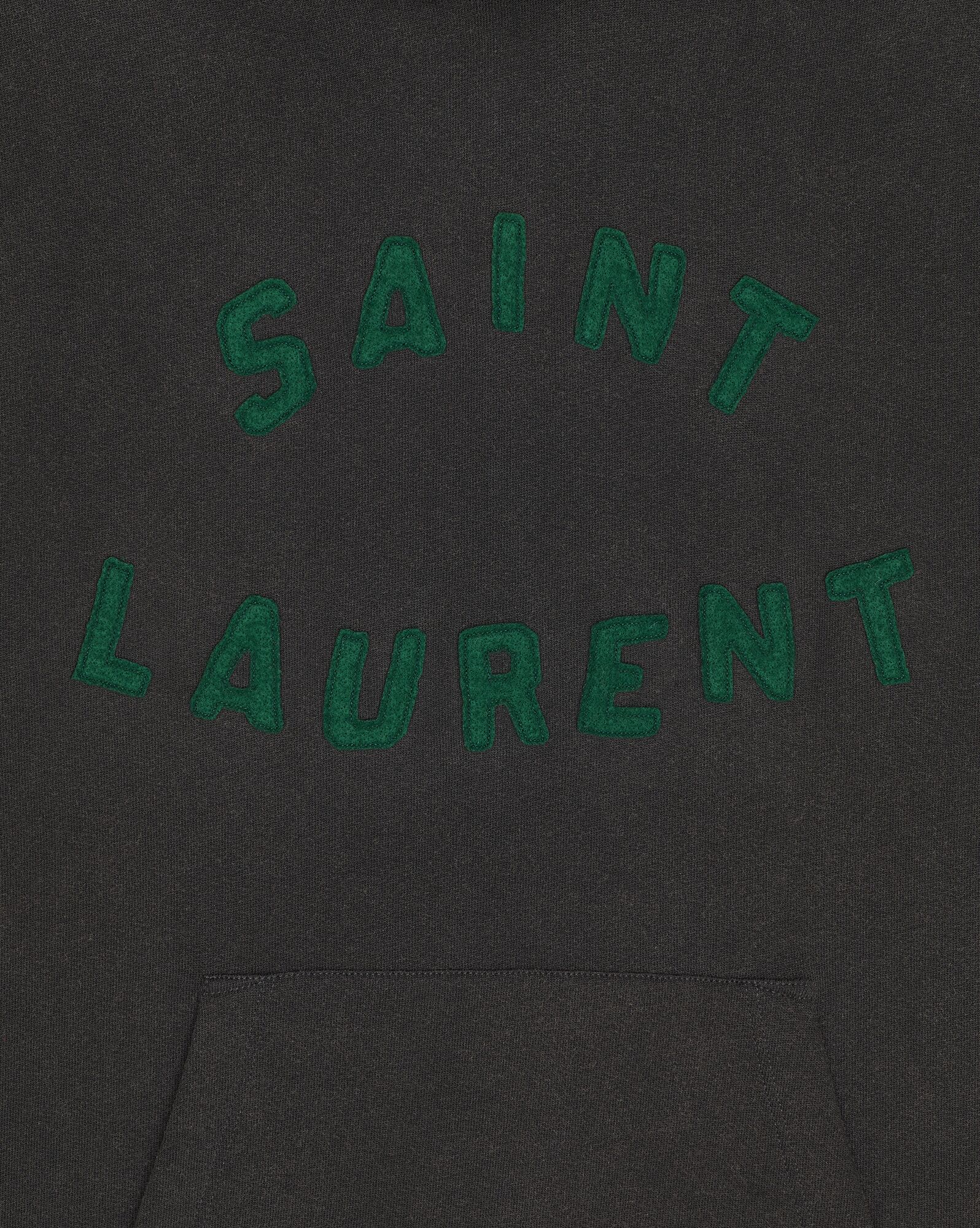 YSL Saint Laurent Hoodie Schwarz Grün | 15906-AVQC