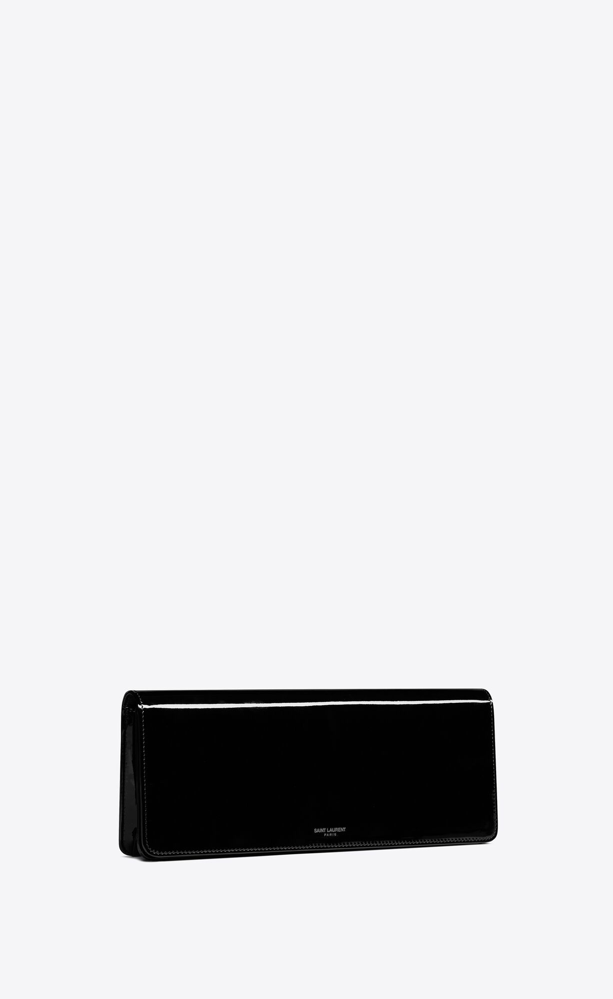 YSL Saint Laurent Paris Baguette Pouch In Lack Leder Schwarz | 10268-MLBV