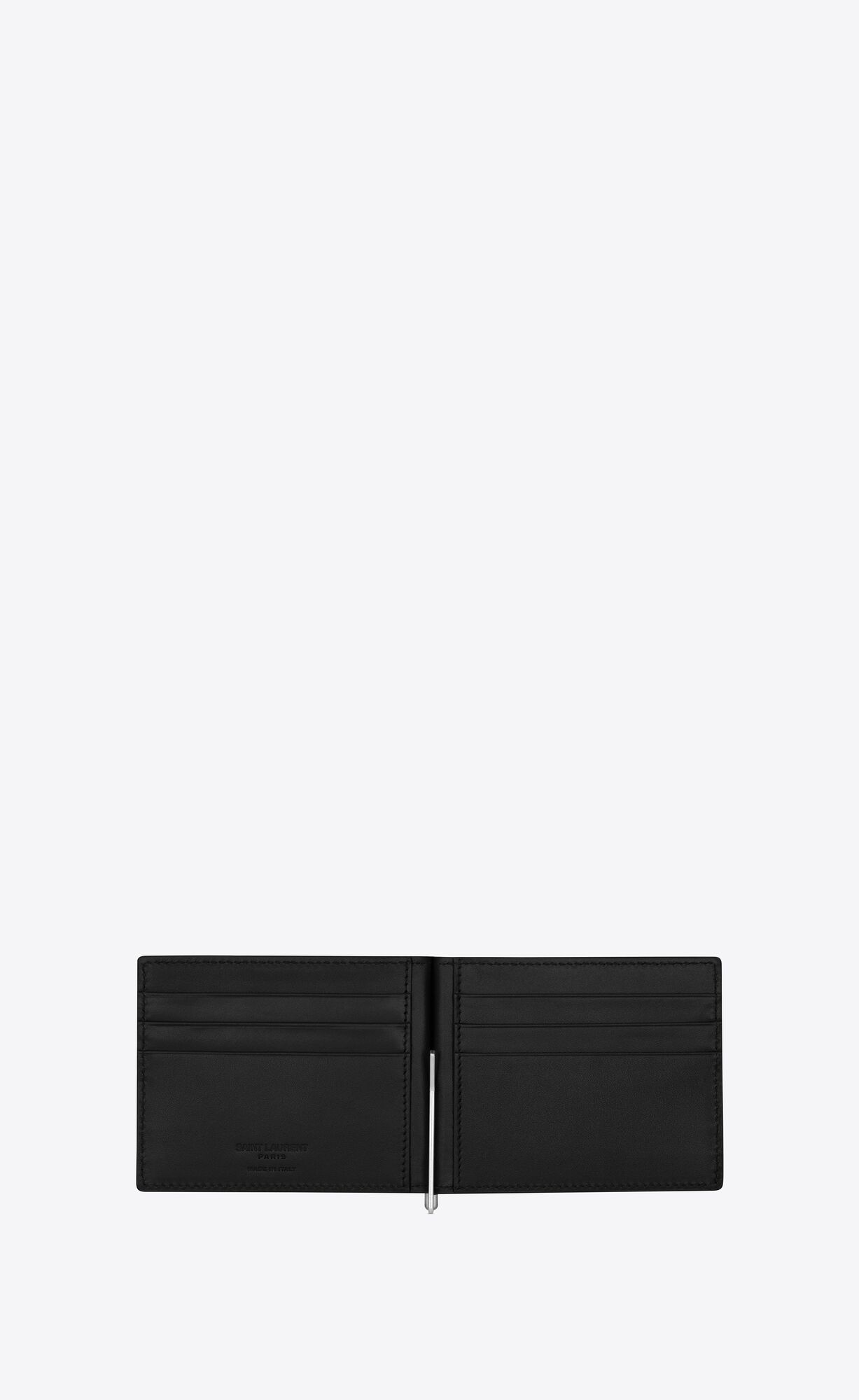 YSL Saint Laurent Paris Bill Clip Wallet In Crocodile-embossed Leder Schwarz | 04693-EXYK