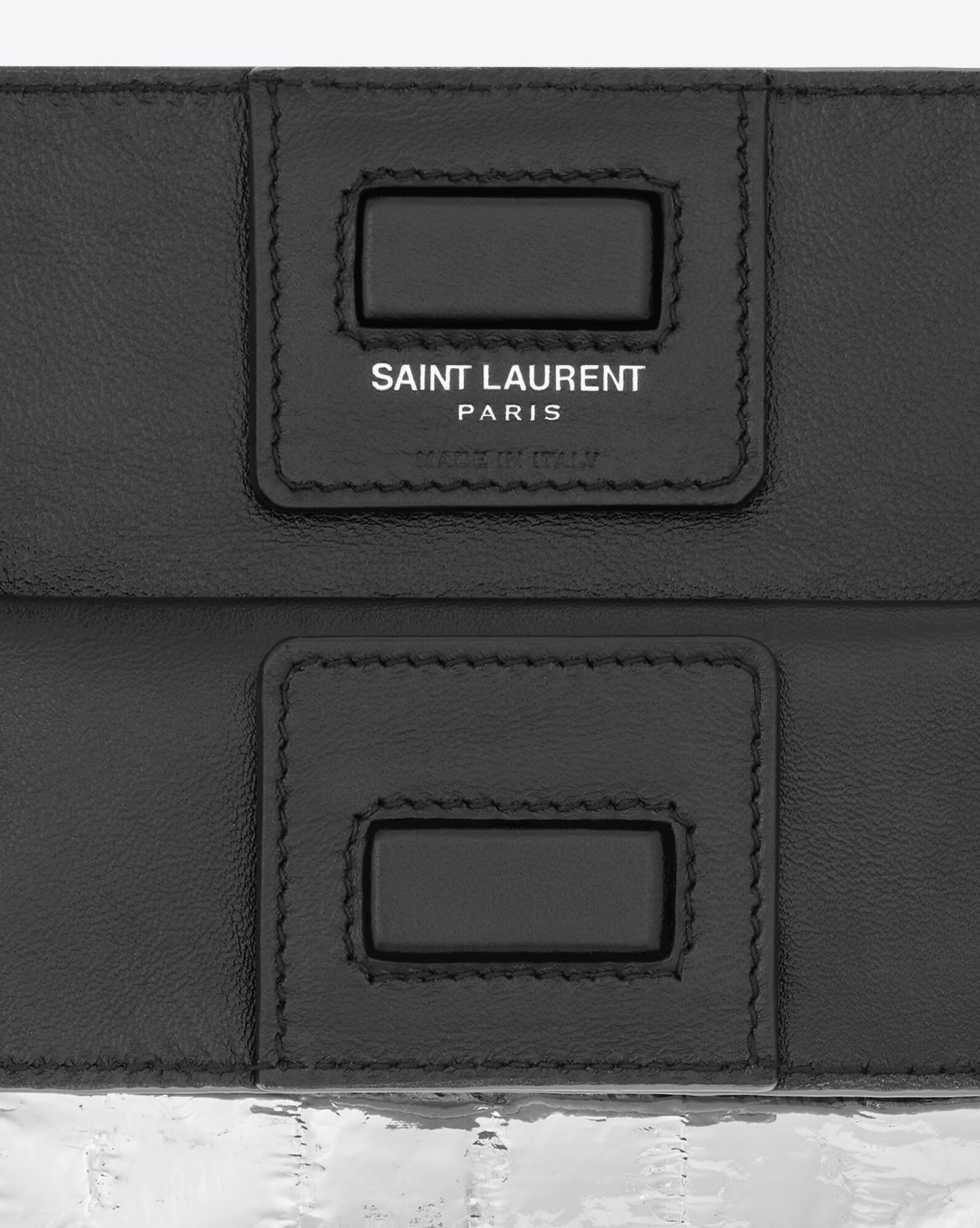 YSL Saint Laurent Paris Deli Paper Bag In Eel Silber | 12580-MTDH