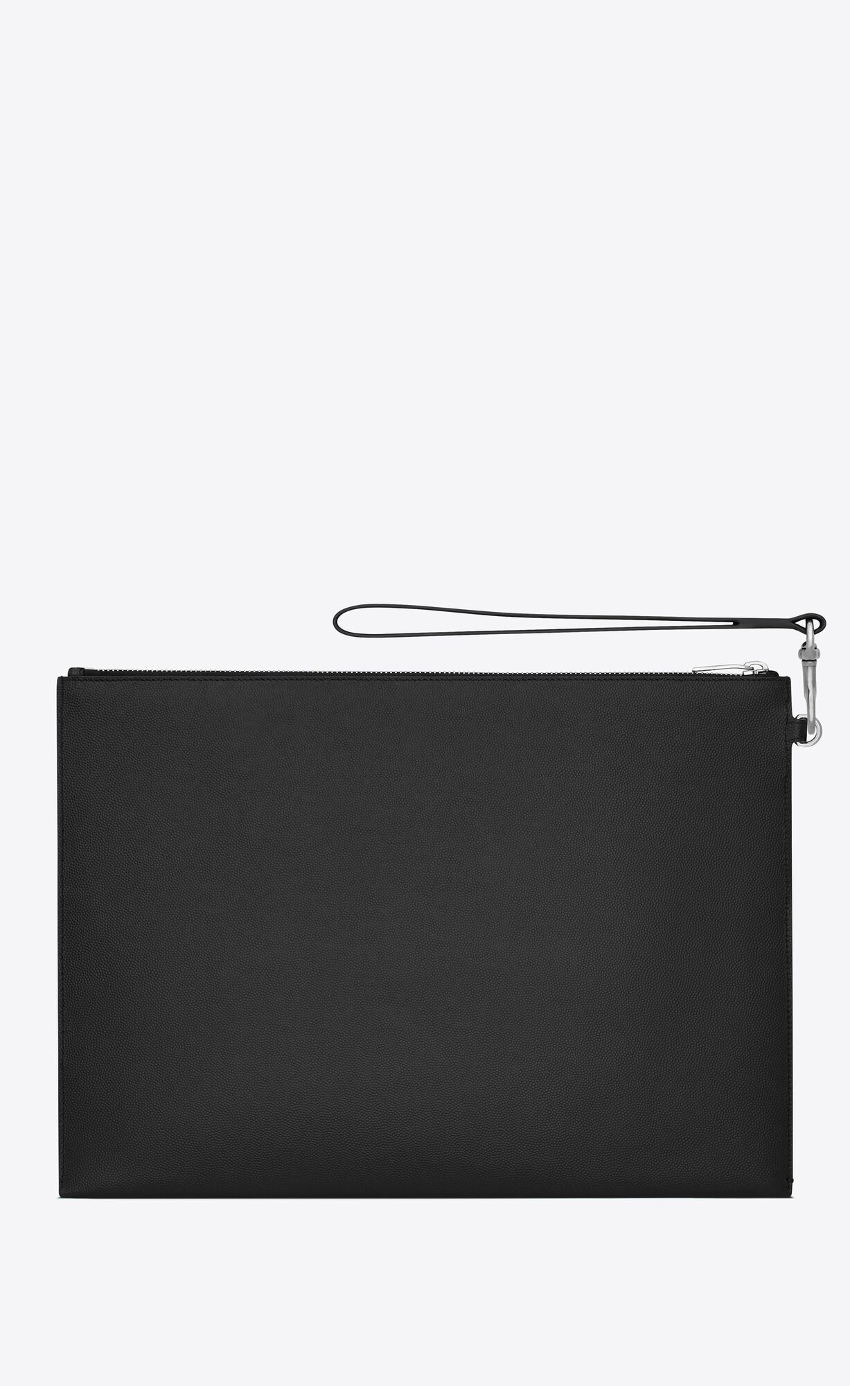 YSL Saint Laurent Paris Document Holder In Grain De Poudre Embossed Leder Schwarz | 45689-JMQW