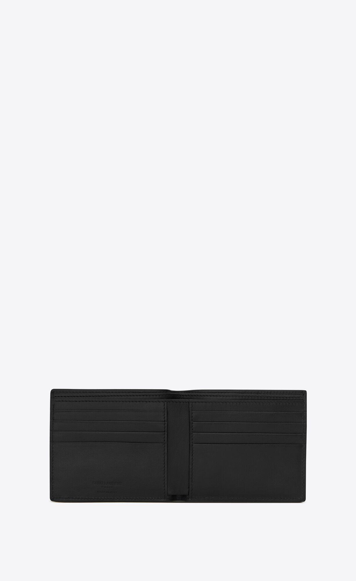 YSL Saint Laurent Paris East/West Wallet In Smooth Leder Schwarz | 03162-XYZD