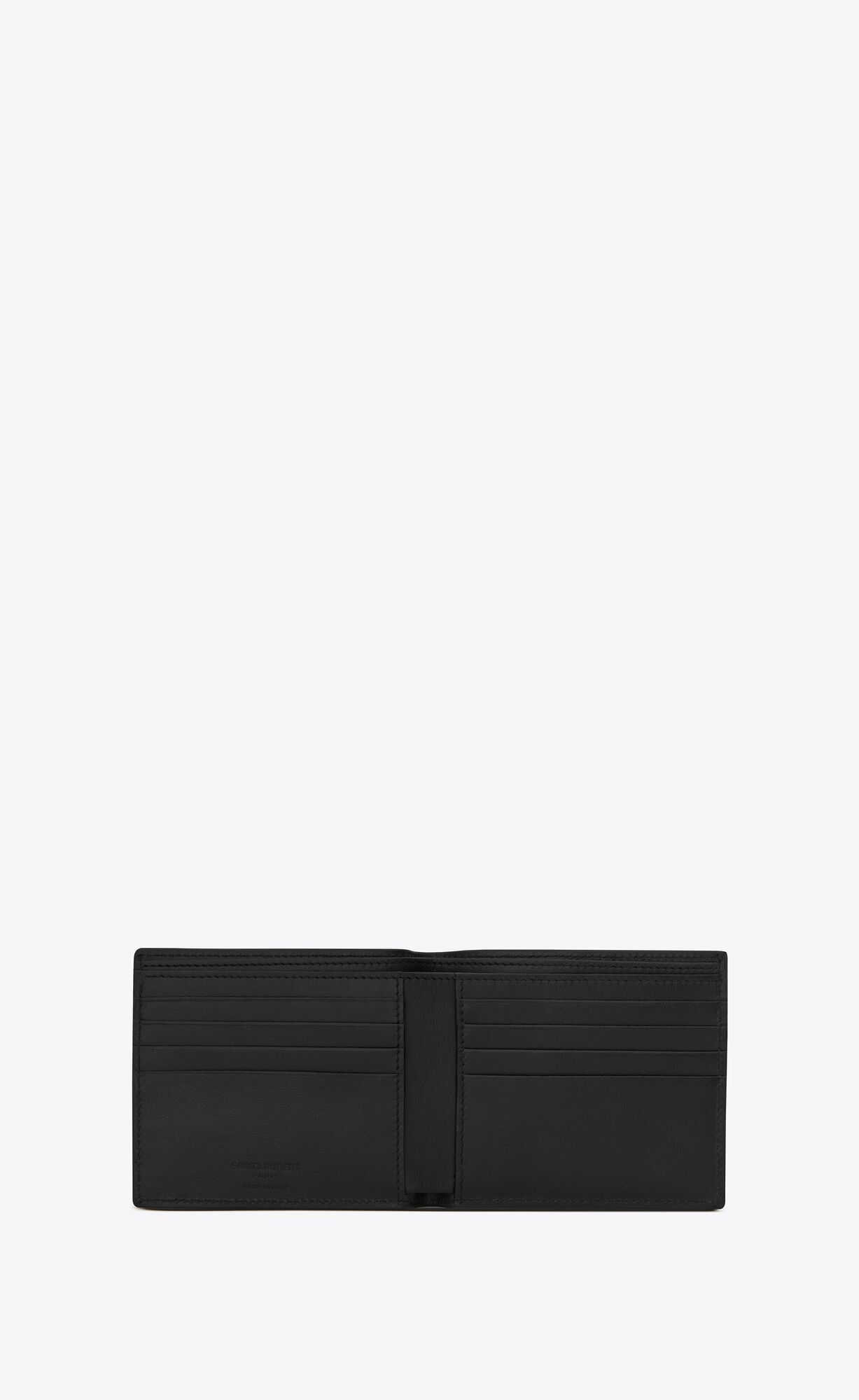 YSL Saint Laurent Paris East/West Wallet In Crocodile-embossed Leder Schwarz | 09635-ZPDY