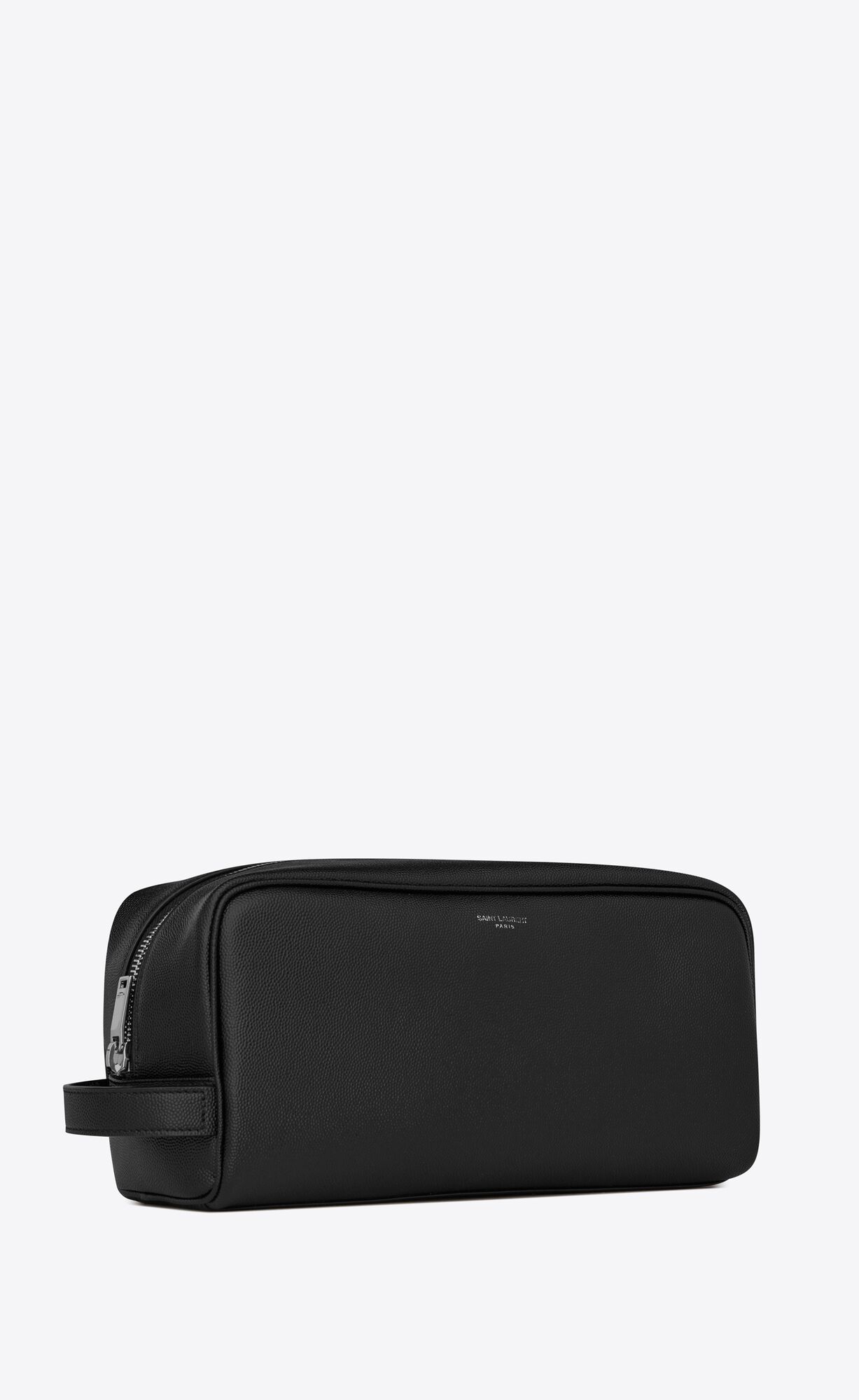 YSL Saint Laurent Paris Grooming Case In Grain De Poudre Embossed Leder Schwarz | 06523-YHJS