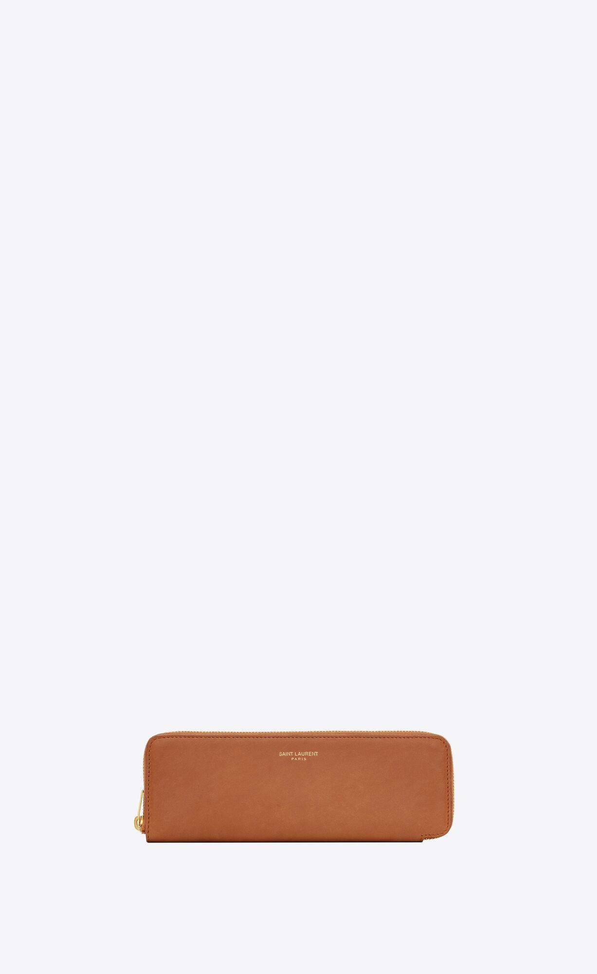 YSL Saint Laurent Paris Pencil Case In Vegetable-tanned Leder Dunkelrot | 35206-UKID