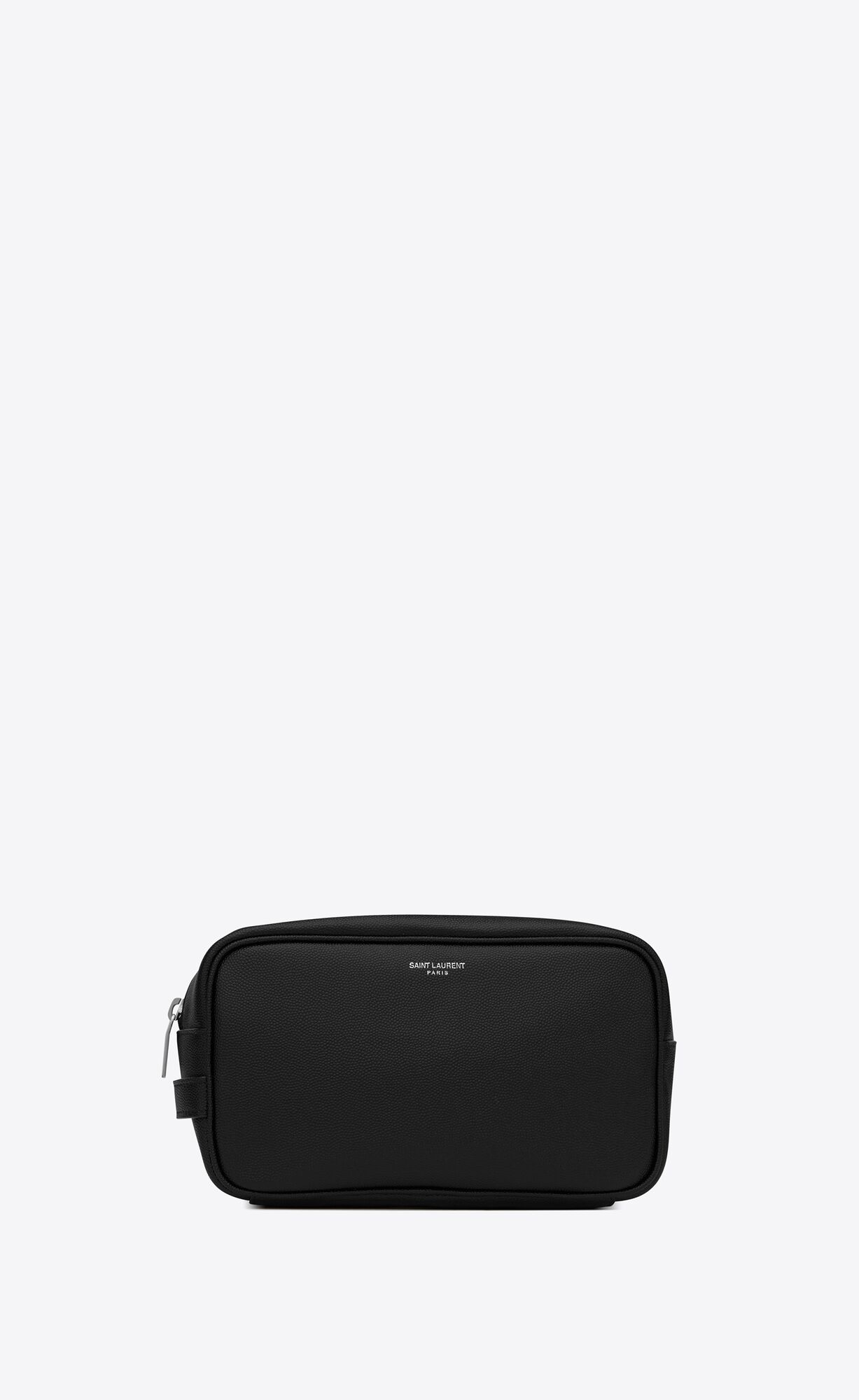 YSL Saint Laurent Paris Small Grooming Case In Grain De Poudre Embossed Leder Schwarz | 16730-TXFE