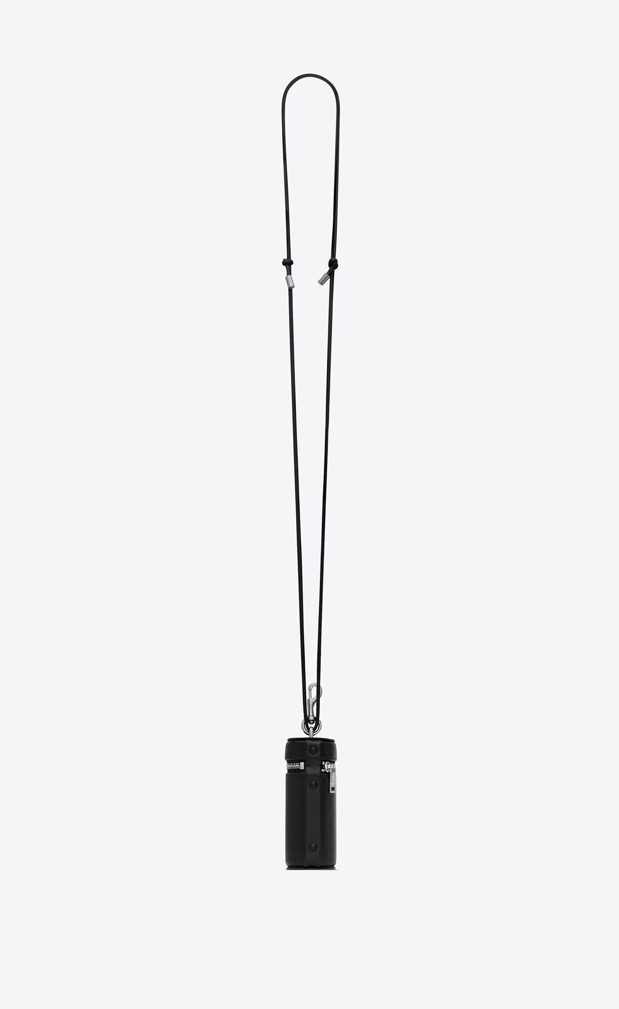 YSL Saint Laurent Paris Tube Necklace In Smooth Leder Schwarz | 14608-RSCM