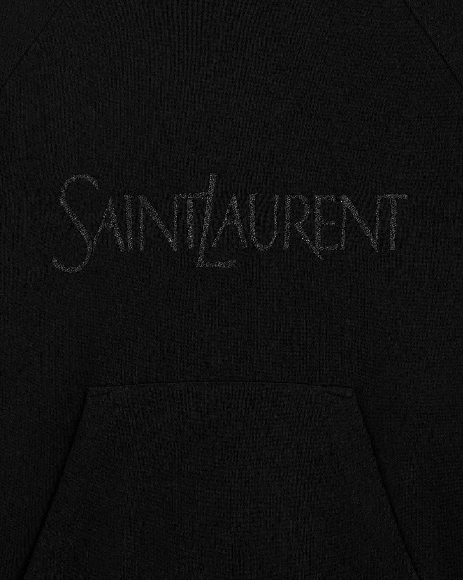 YSL Saint Laurent Raglan Sweatshirt Noir | 12580-DWNA