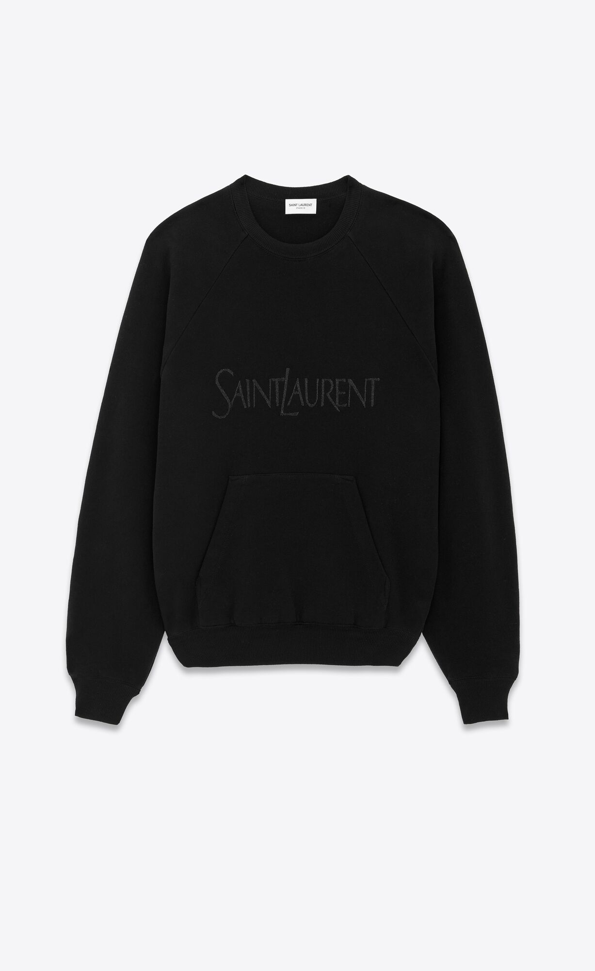 YSL Saint Laurent Raglan Sweatshirt Noir | 12580-DWNA