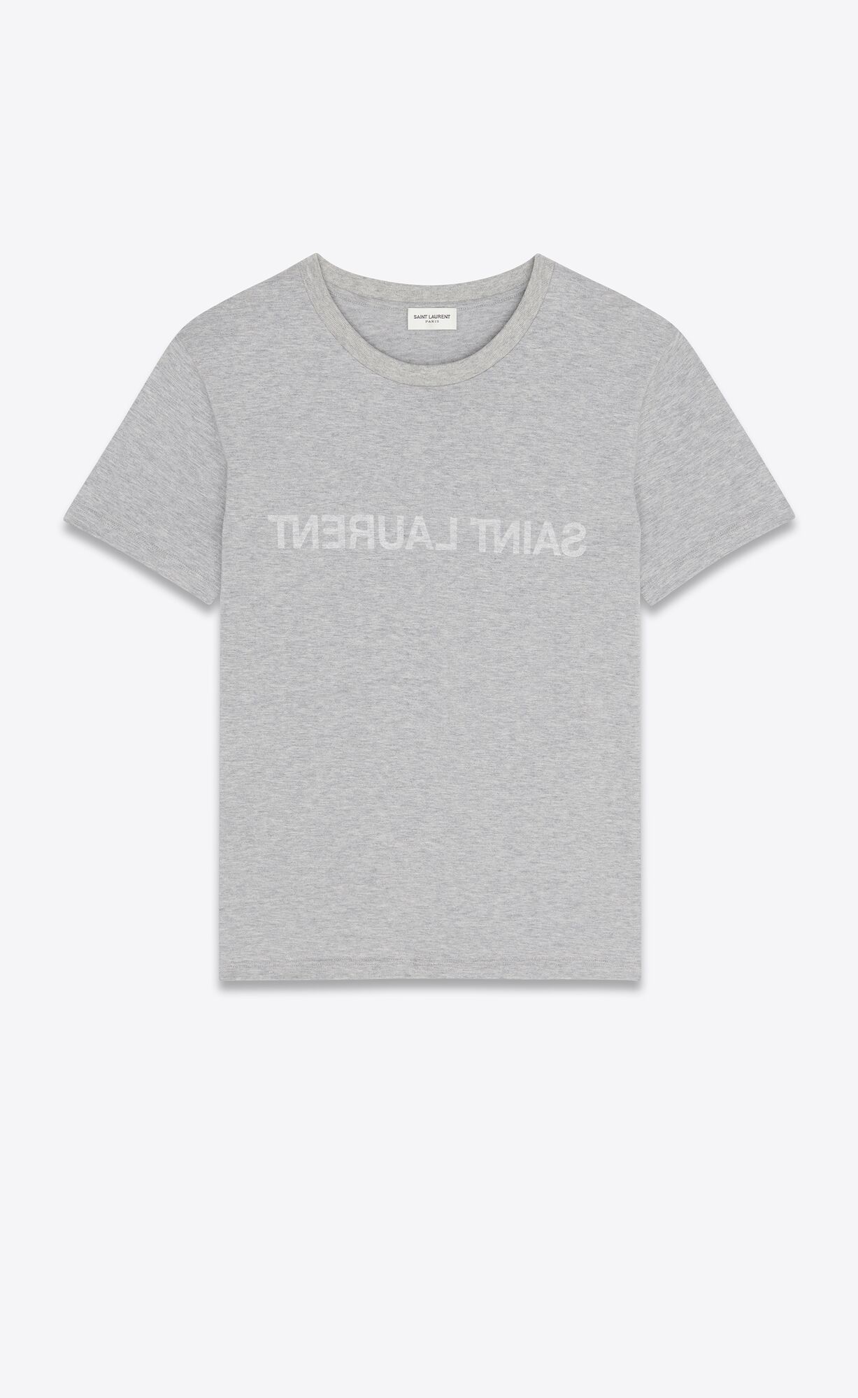 YSL Saint Laurent Reverse T-shirt Gris Chine Et Naturel | 27895-QUIZ