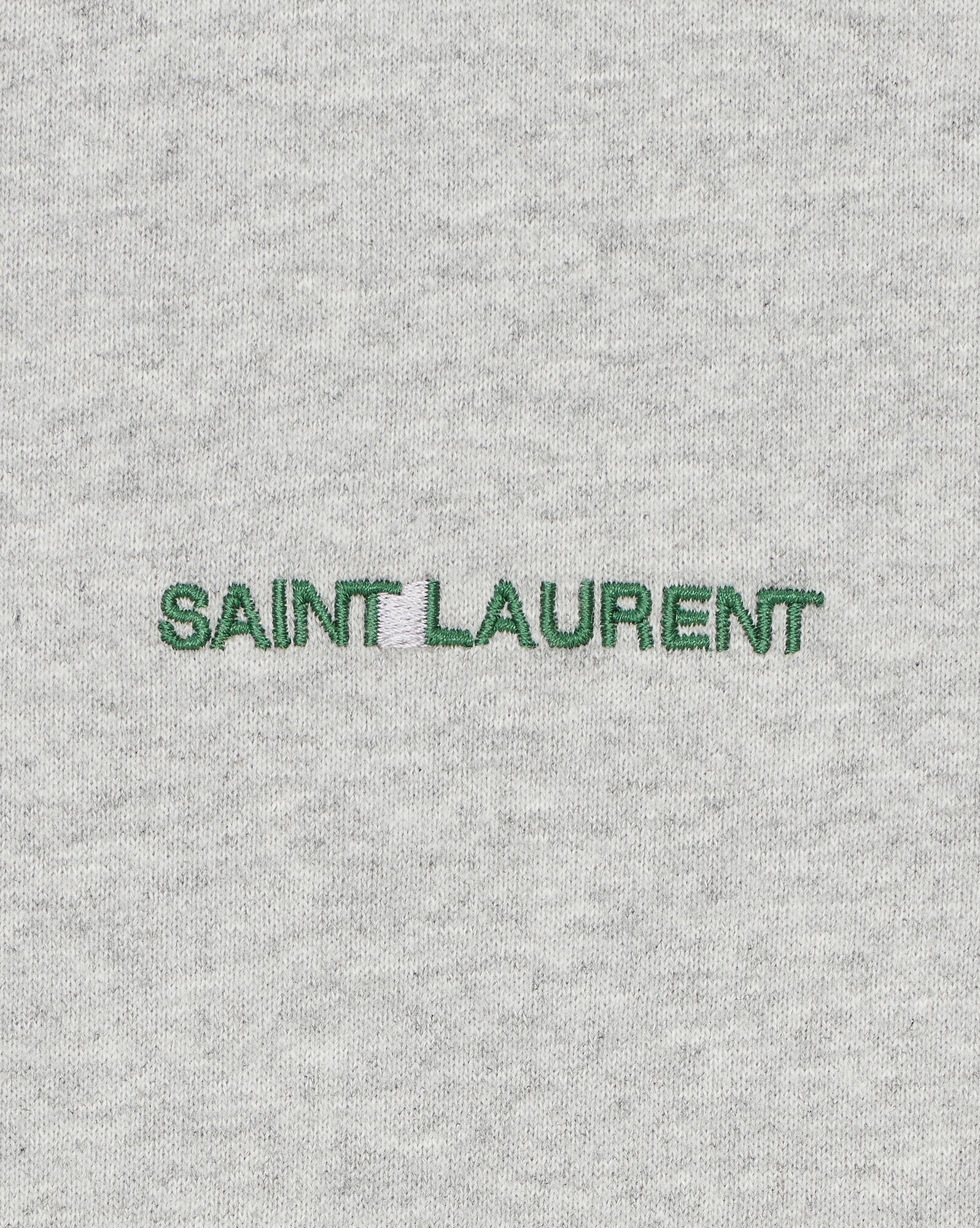 YSL Saint Laurent Rive Gauche Hoodie Gris Chine Et Vert | 31682-WTUQ