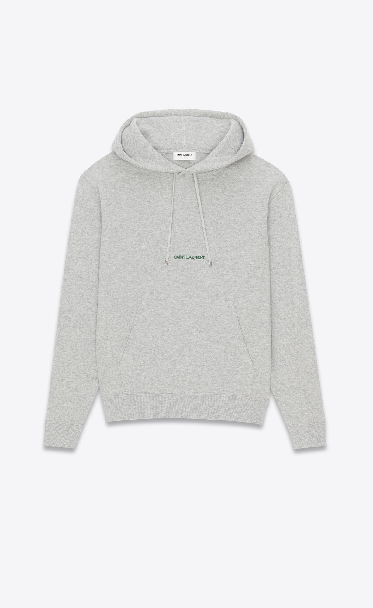 YSL Saint Laurent Rive Gauche Hoodie Gris Chine Et Vert | 31682-WTUQ