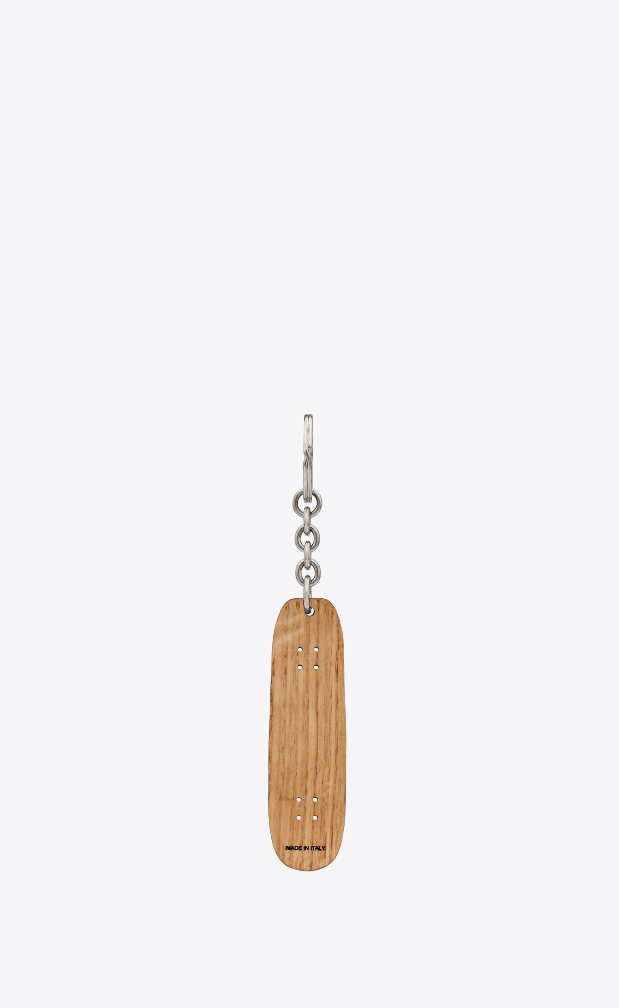 YSL Saint Laurent Skateboard Keyring In Wood Wood | 42736-HKRO