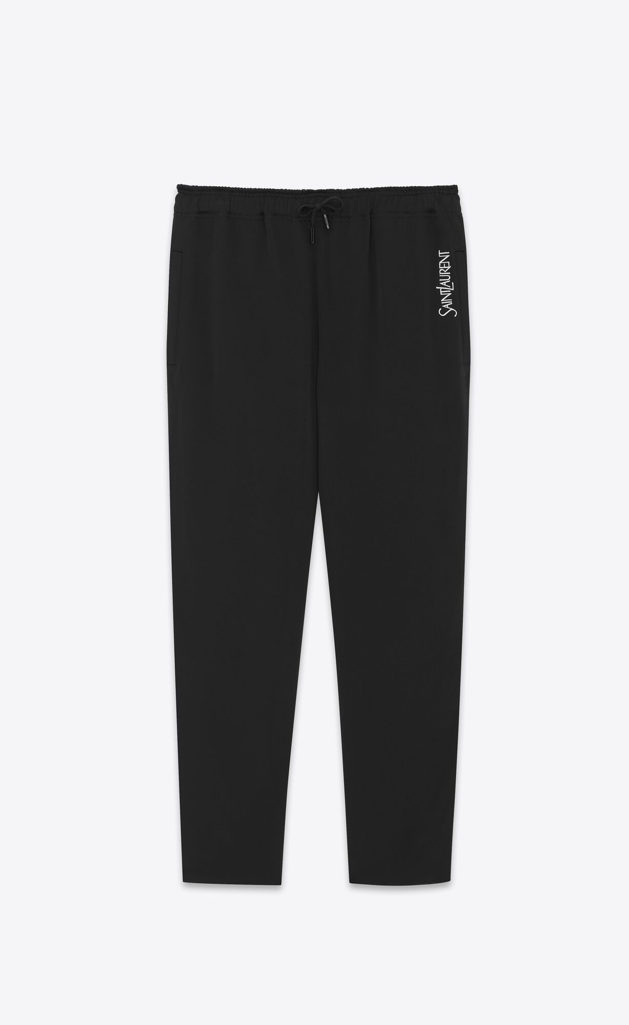 YSL Saint Laurent Sweatpants In Crepe Satin Schwarz | 54238-GJBS