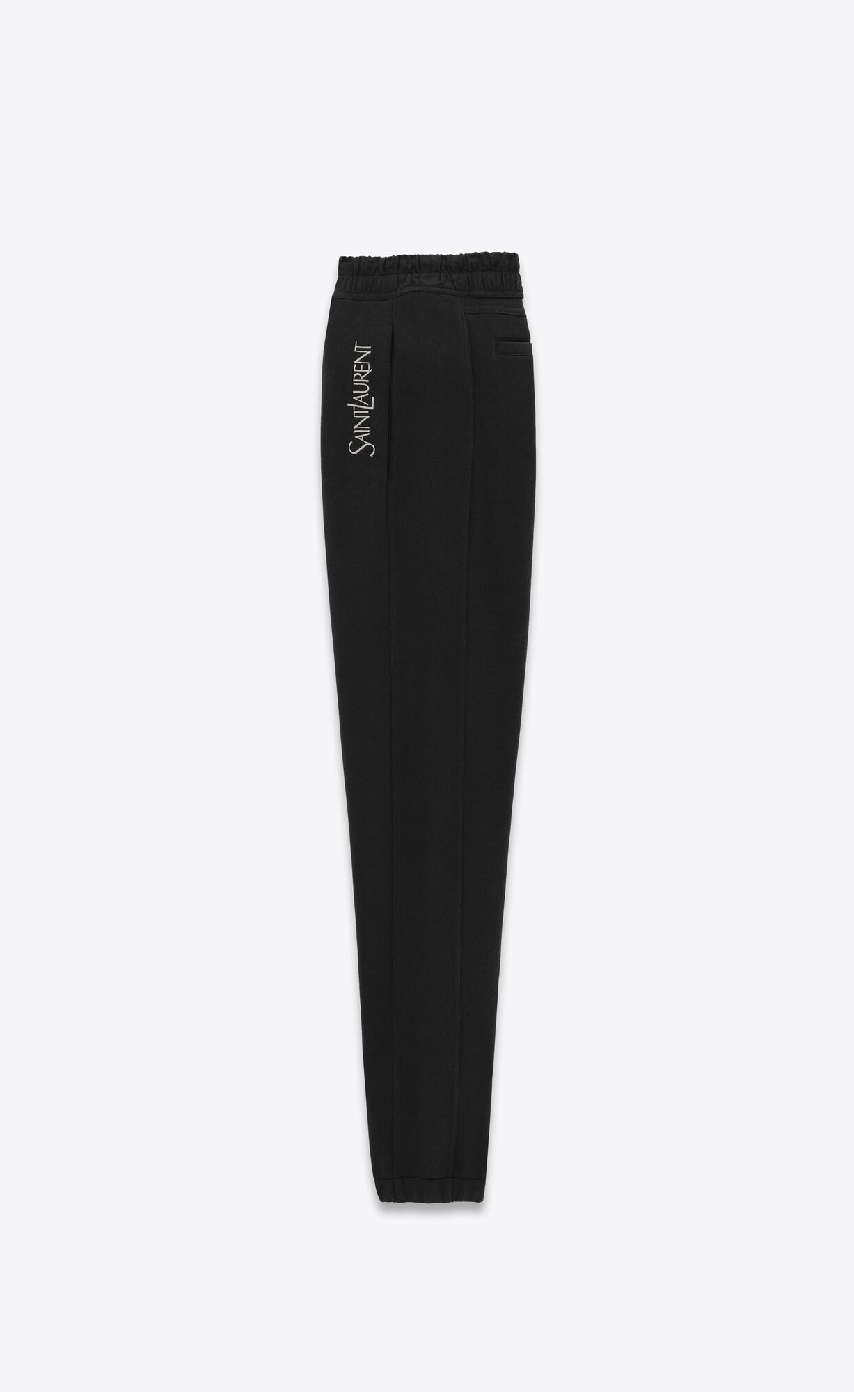 YSL Saint Laurent Sweatpants In Fleece Noir Et Naturel | 75316-FTUY