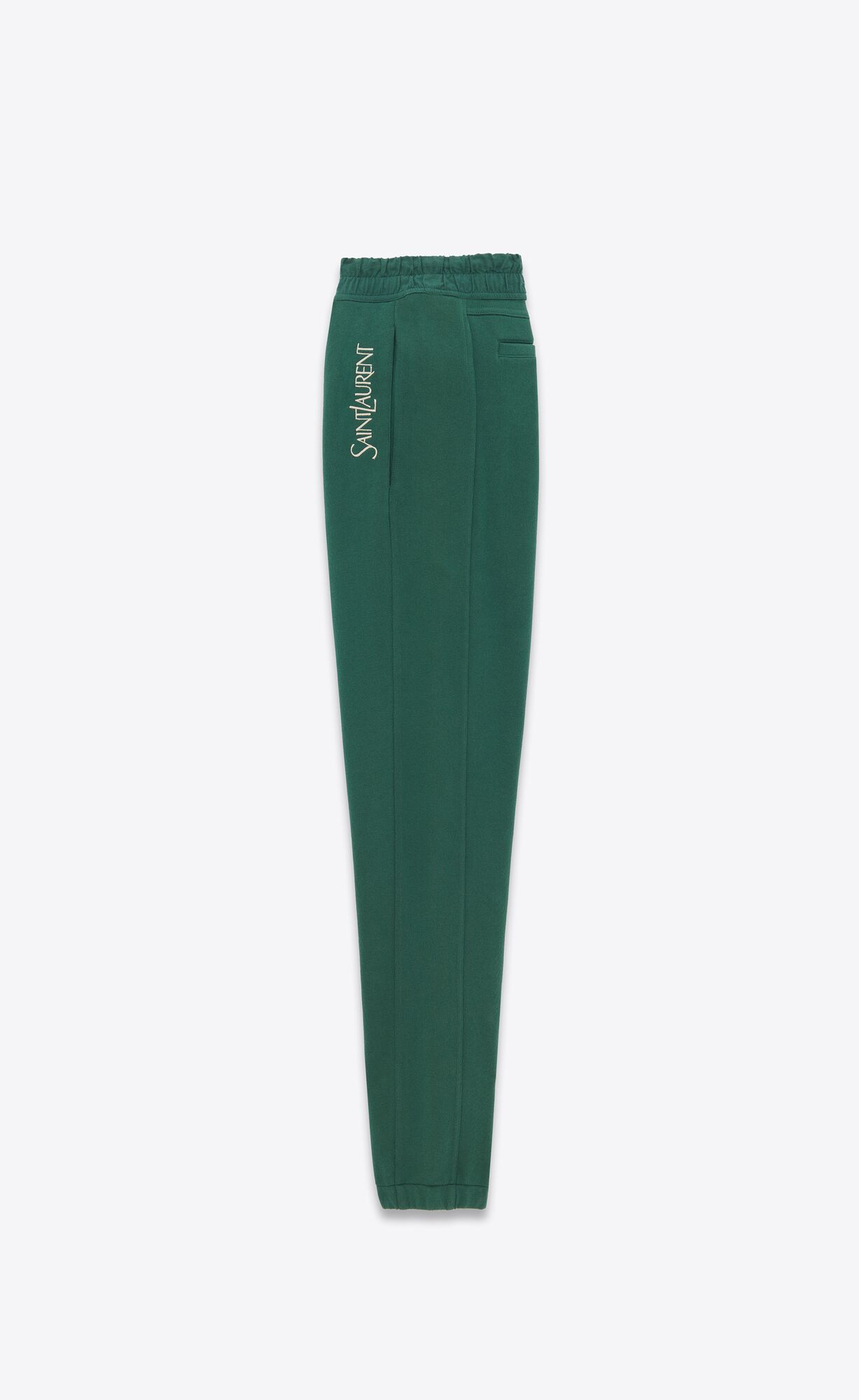 YSL Saint Laurent Sweatpants In Fleece Vert Et Naturel | 79512-XQCY