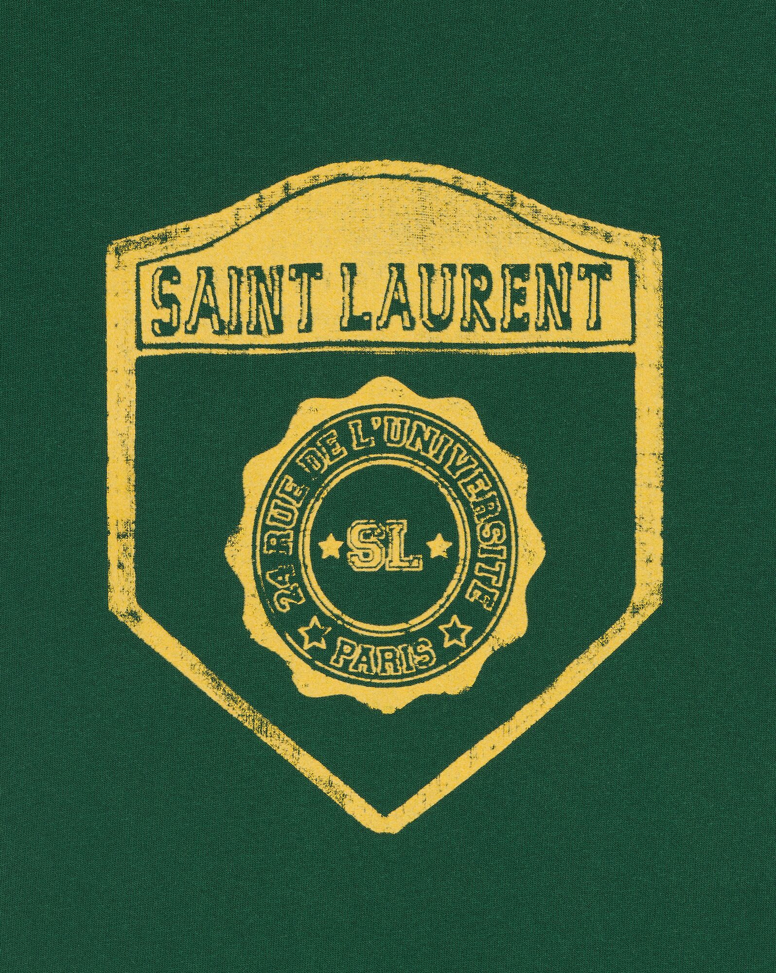 YSL Saint Laurent T-shirt Vert Et Jaune | 01479-JLQS