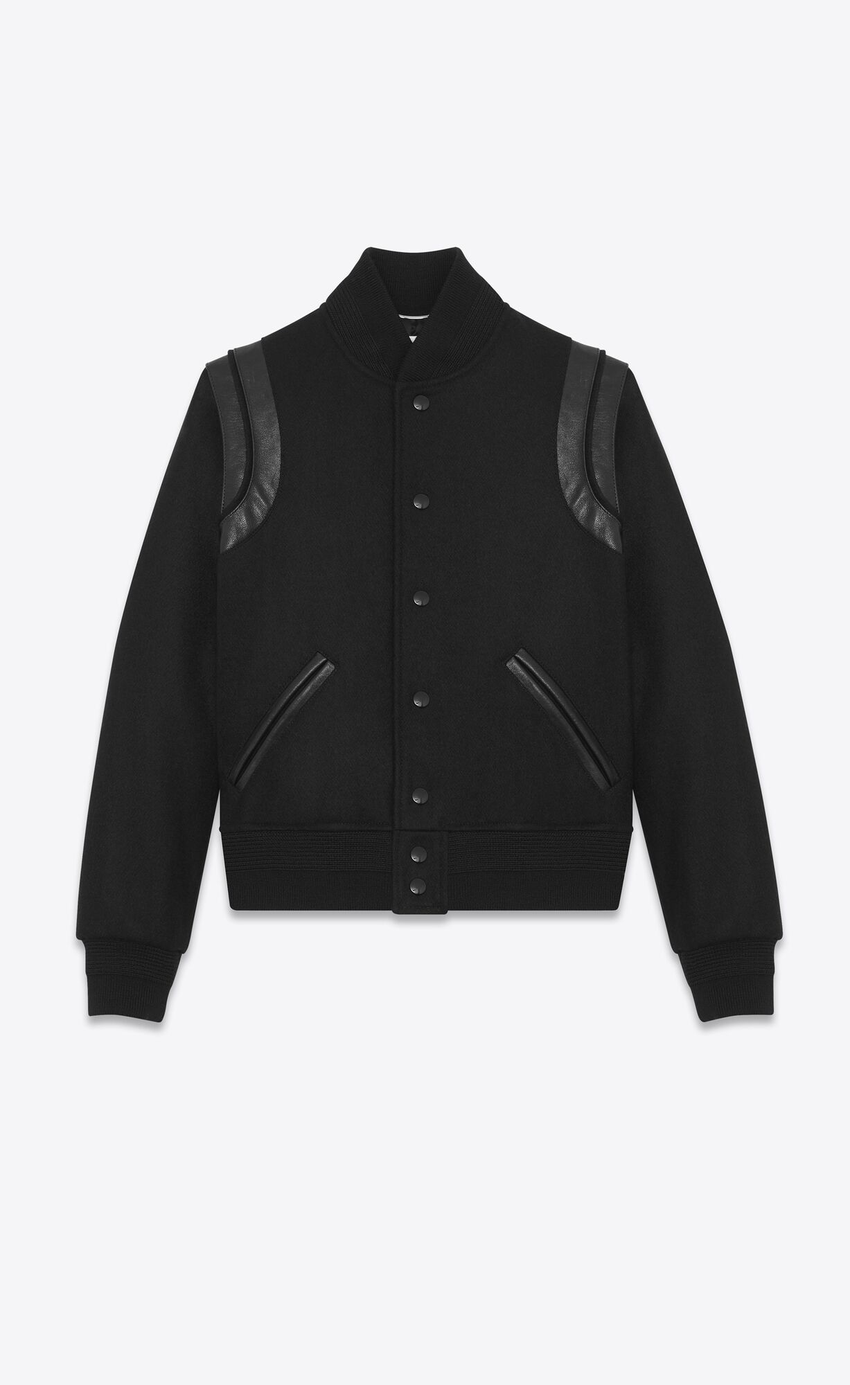 YSL Saint Laurent Teddy In Wolle Schwarz | 08634-YEHM