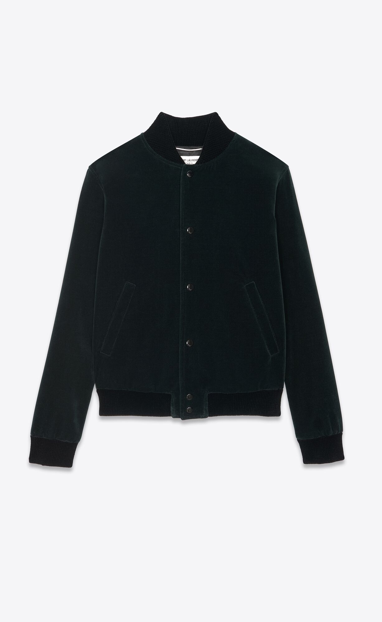 YSL Saint Laurent Teddy Jacket In Baumwoll Velvet Dunkel | 25703-BJVP