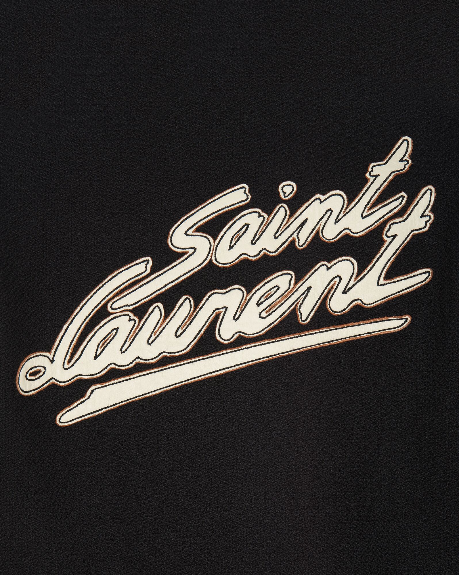 YSL Saint Laurent Teddy Jacket In Wolle Schwarz | 92875-TRLW