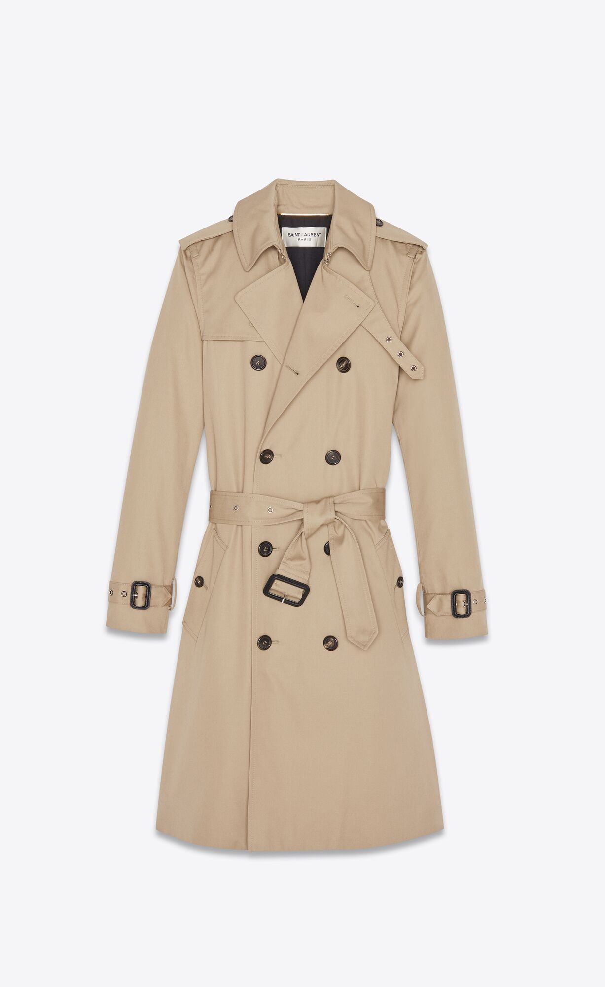 YSL Saint Laurent Trench Coat In Gabardine Braun | 46823-DUTV