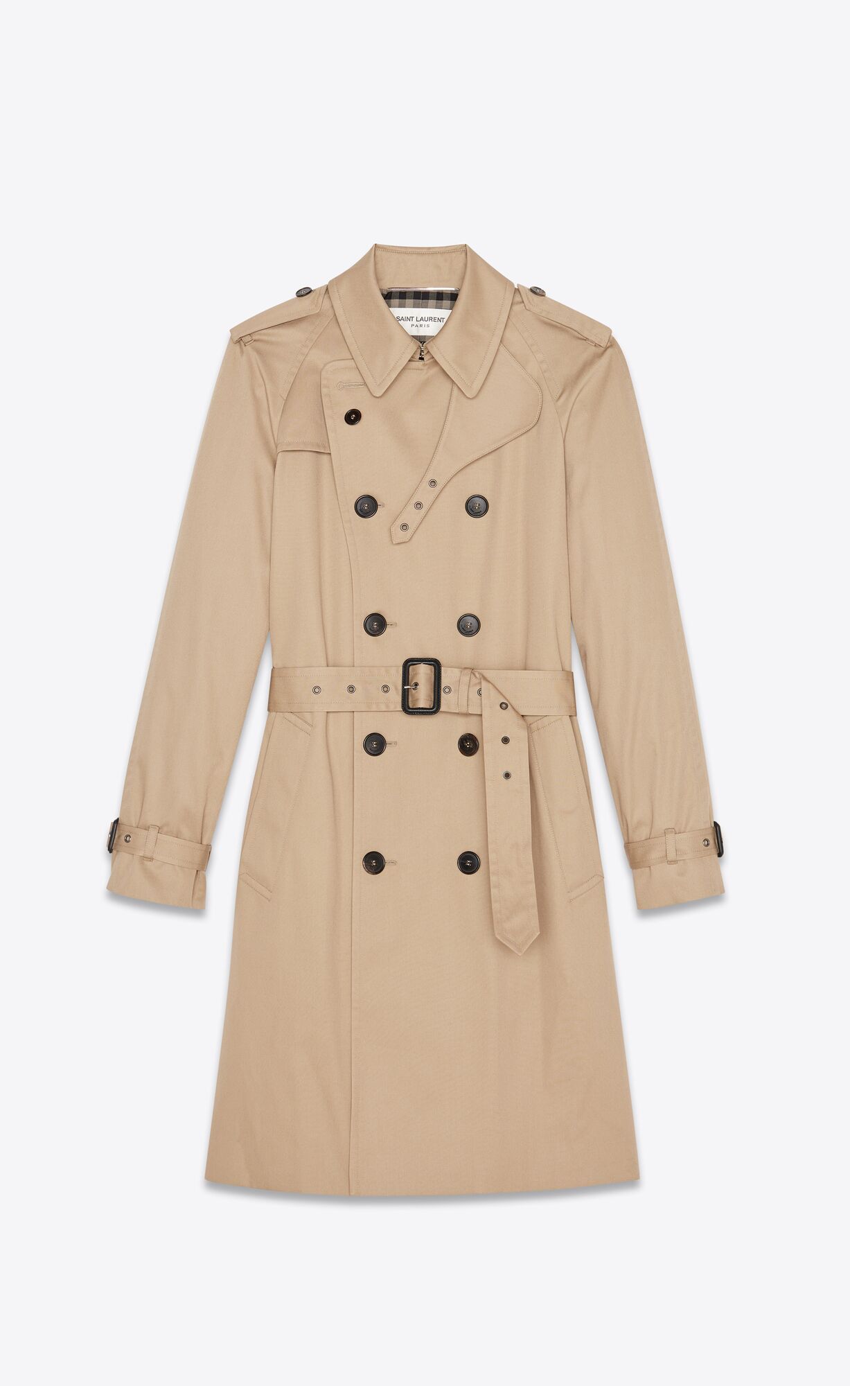 YSL Saint Laurent Trench Coat In Gabardine Braun | 89534-XLSO