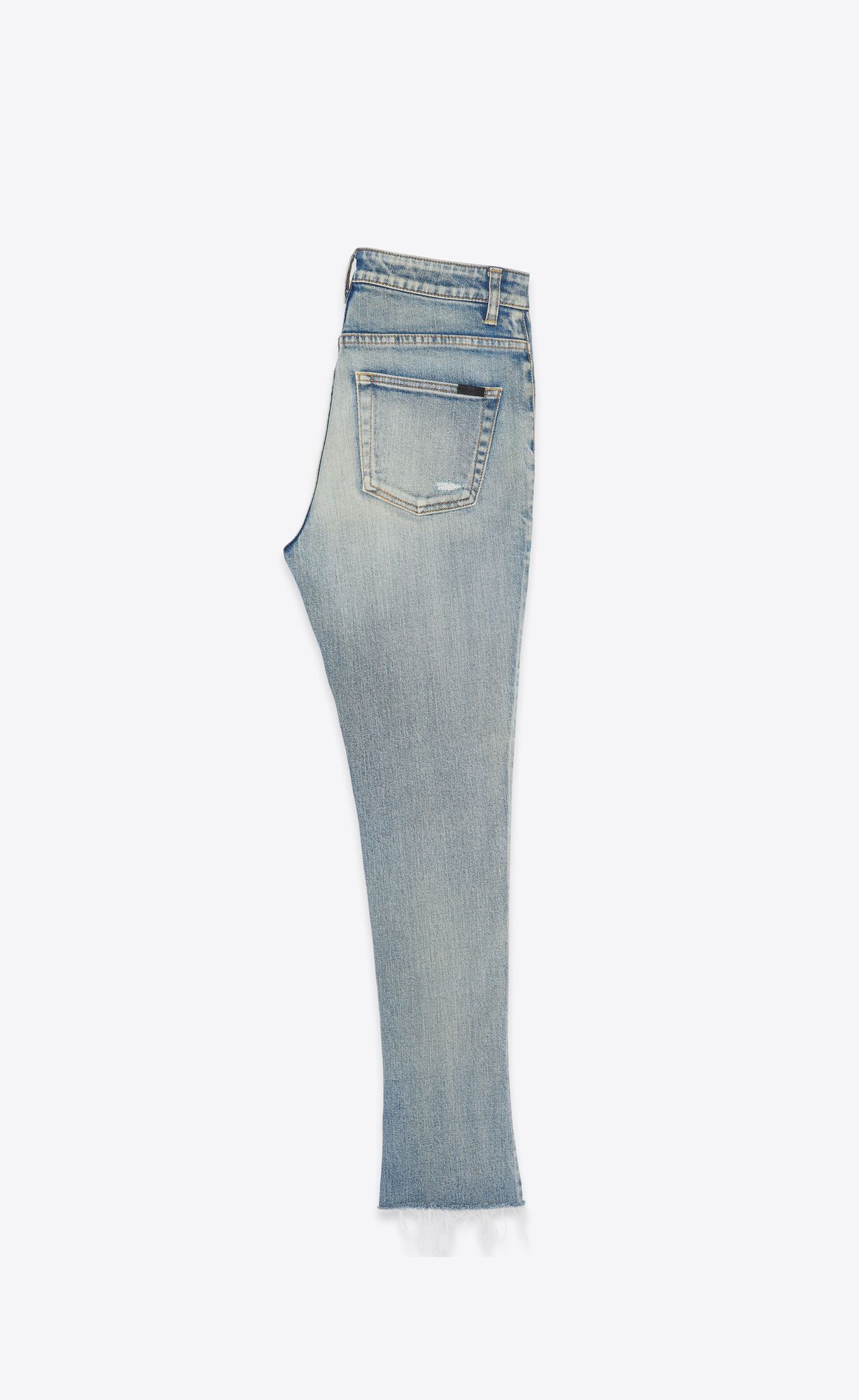 YSL Schlank Mid-waist Jeans Blau | 28064-BLME